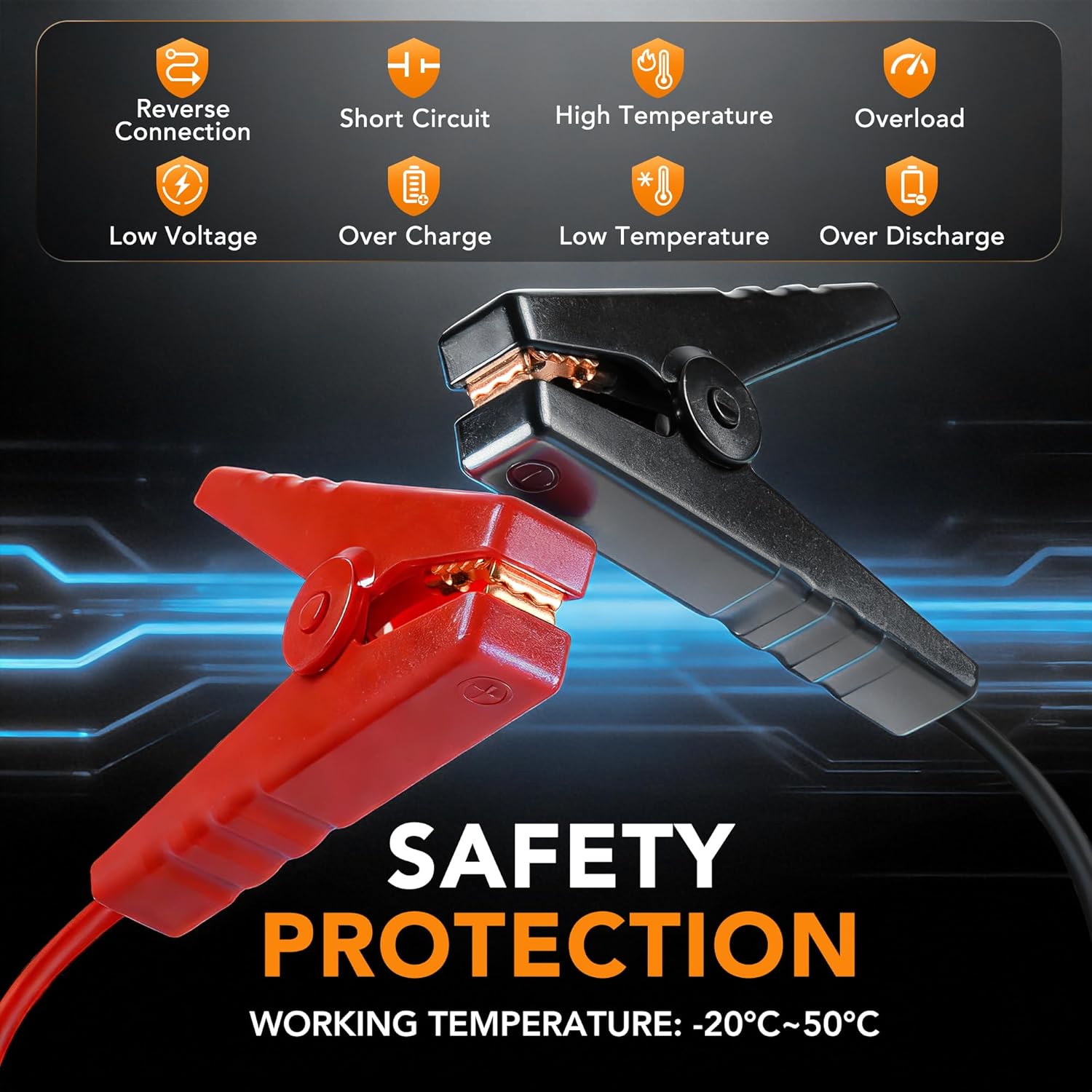 Thumbnail 2 de 9-in-1 Jump Starter Power Pack with Air Compressor and 4500A Peak Jump Starter