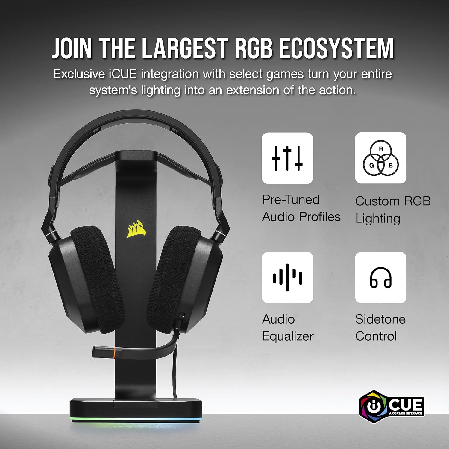 Thumbnail 5 de Corsair HS80 RGB USB gaming headset 7.1