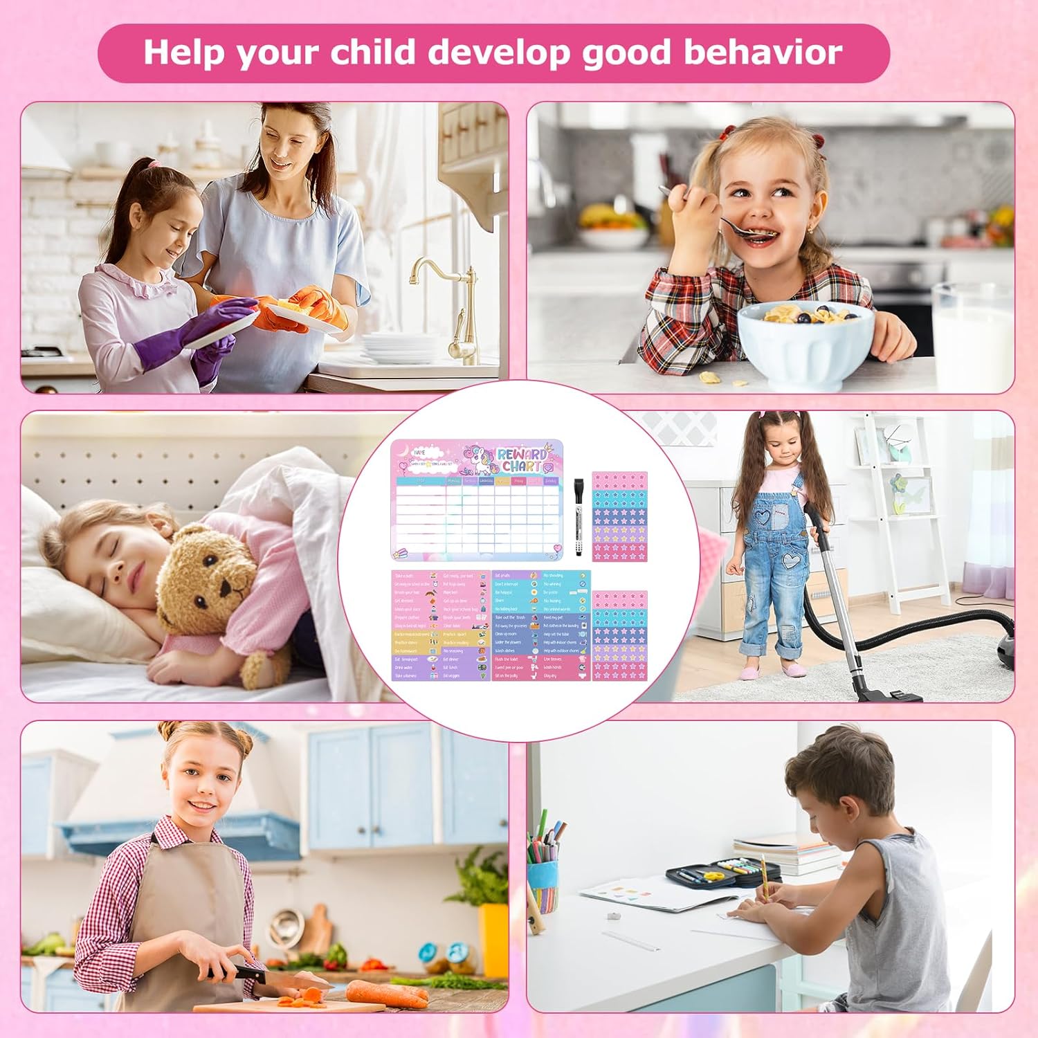 Thumbnail 6 de Magnetic Reward Chart for Kids 52 stickers 🧸