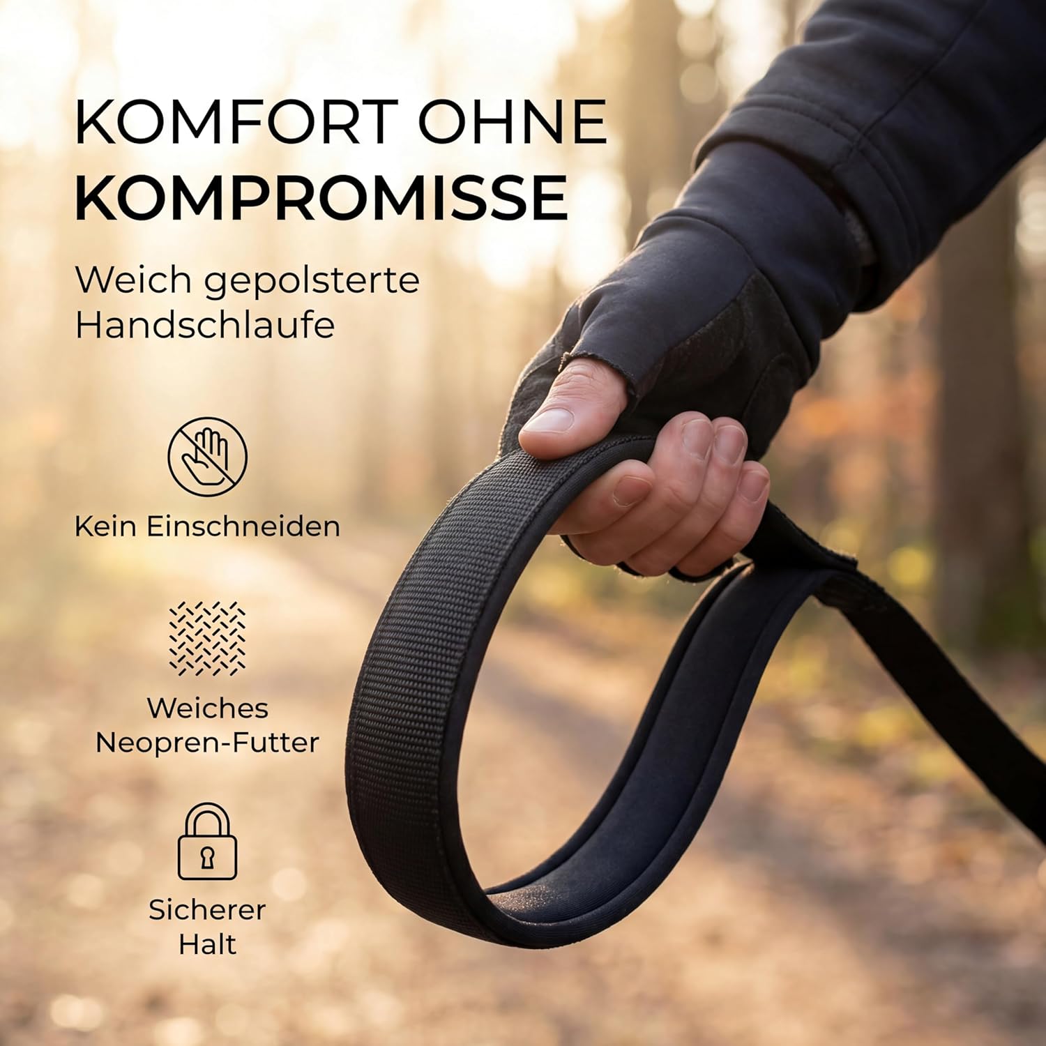 Thumbnail 1 de HUND IST KÖNIG Schleppleine 15 m für Hunde bis 12–70 kg – robuste Laufleine mit Griffpolster & Sicherheitskarabiner