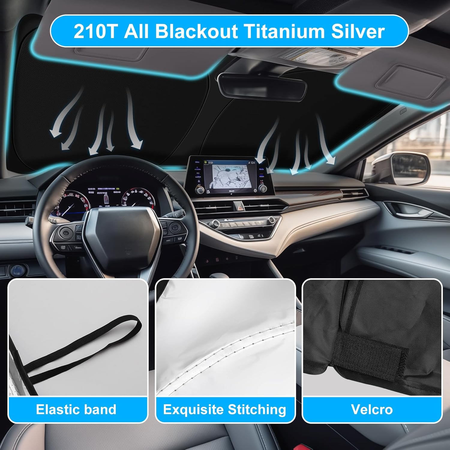 Thumbnail 5 de SHINEHOME Camry sun shade 99% UV