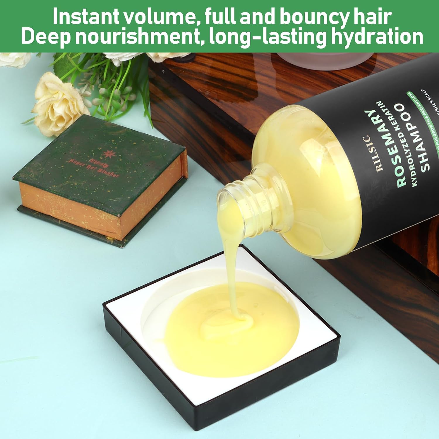 Thumbnail 6 de Rosmarin Shampoo für Haarwachstum 500ml – Volumen Shampoo gegen fettiges Haar, stärkt Haarwurzeln und sorgt für dichteres, weiches Haar