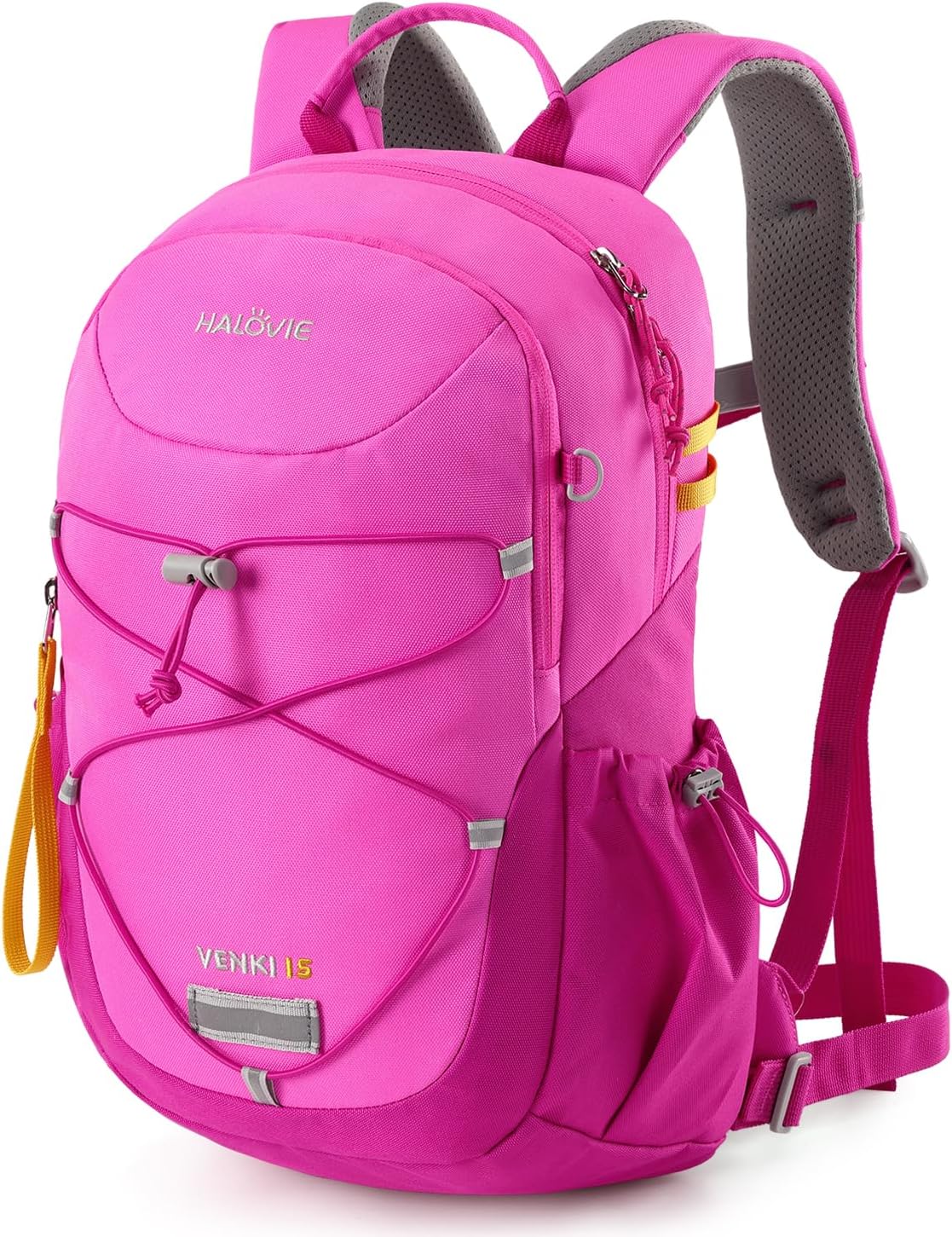 Detalle de HALOVIE Kinderrucksack 15L für 6–10 Jahre – kompakter Wanderrucksack mit Brustgurt