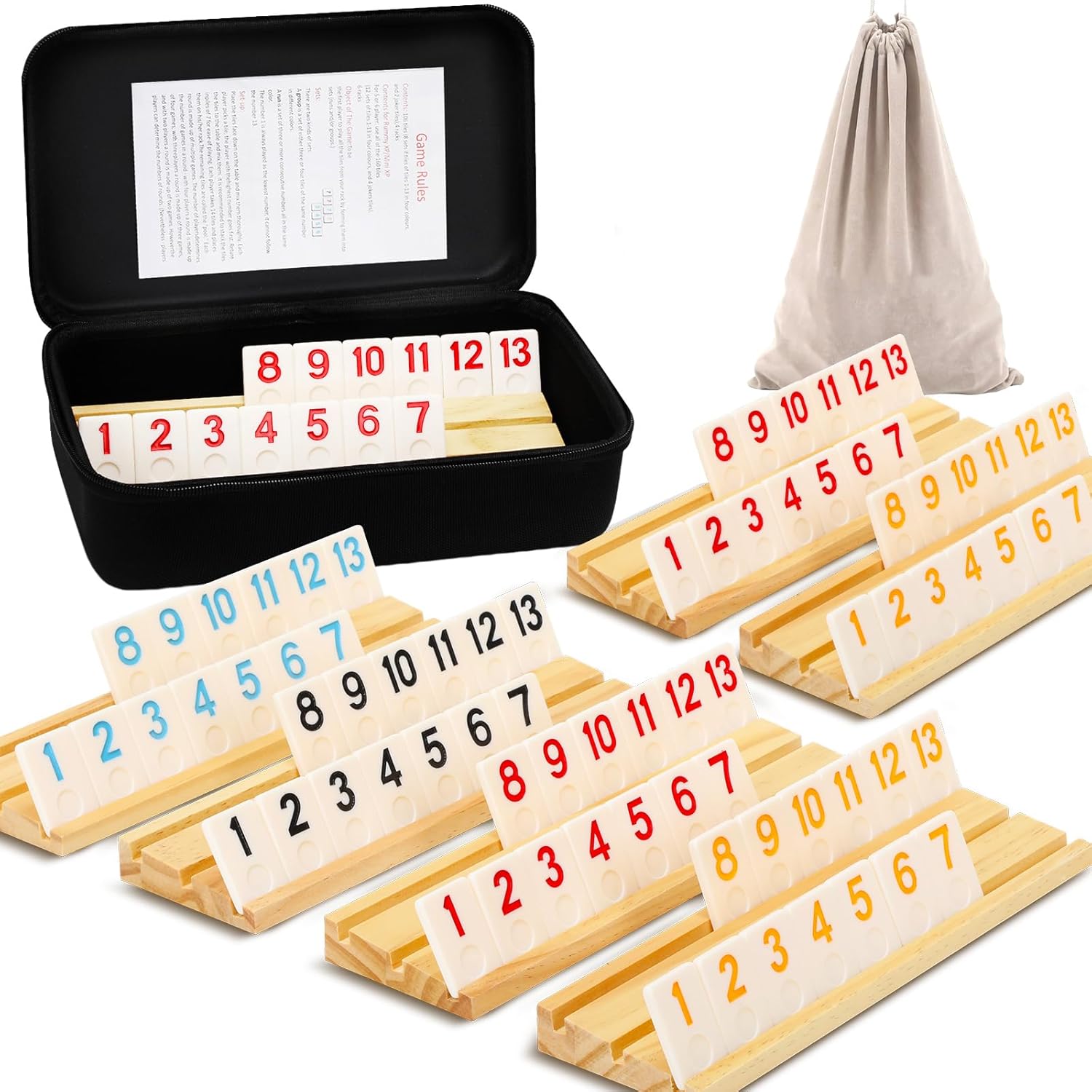 Detalle de Rummy Cup Brettspiel 160 Melamin-Fliesen