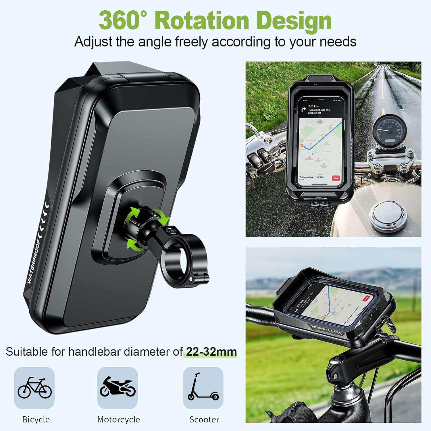 Detalle 2 de Support téléphone moto BTNEEU étanche 7,0