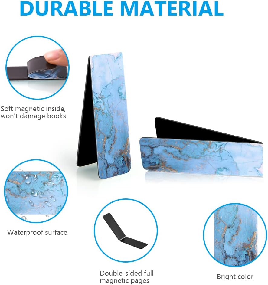 Detalle de Vicloon magnetische bladwijzers, 30 stuks met oceaanmotieven, 6 x 2 cm