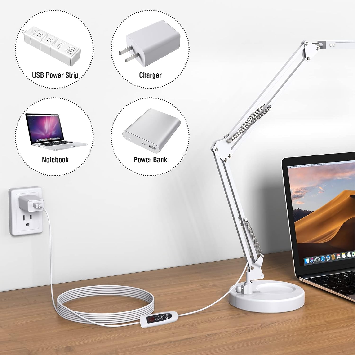 Detalle 2 de SKYLEO LED Desk Lamp 3 modes, 10 levels