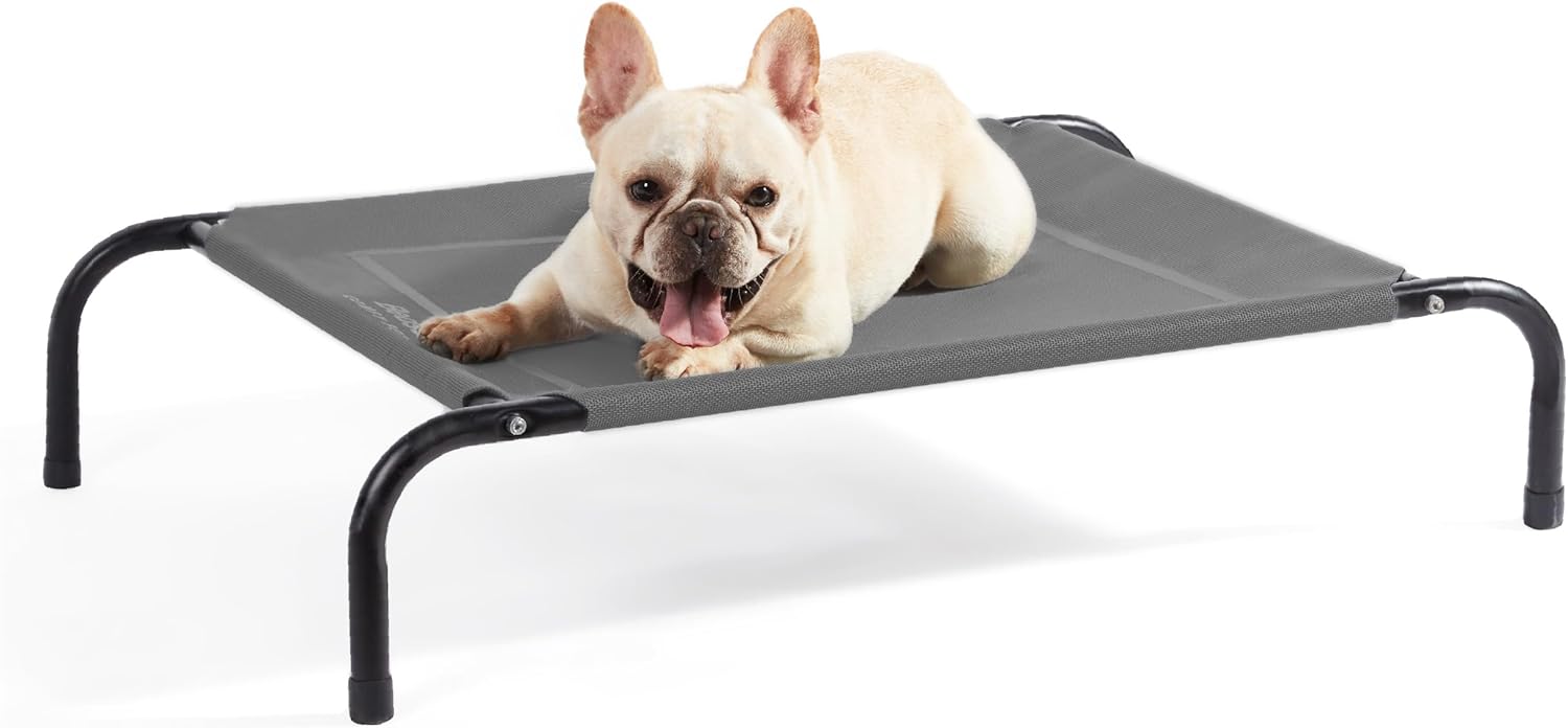 Thumbnail 6 de Bedsure Hundeliege Outdoor – erhöhtes Hundebett für mittelgroße Hunde, 105 × 80 cm, 20 cm Höhe, grau