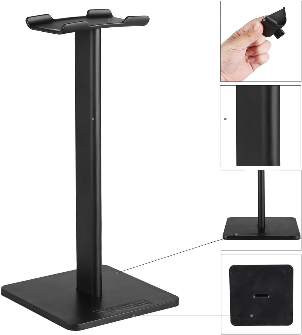 Thumbnail 1 de NXET Universal Aluminium Headphone Stand for Gaming & Everyday Headsets (Black)