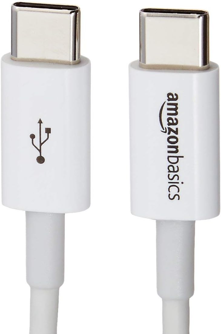 Detalle de Amazonベーシック USB-C - USB-C ケーブル 1.83m、480Mbps、USB-IF認証、ホワイト
