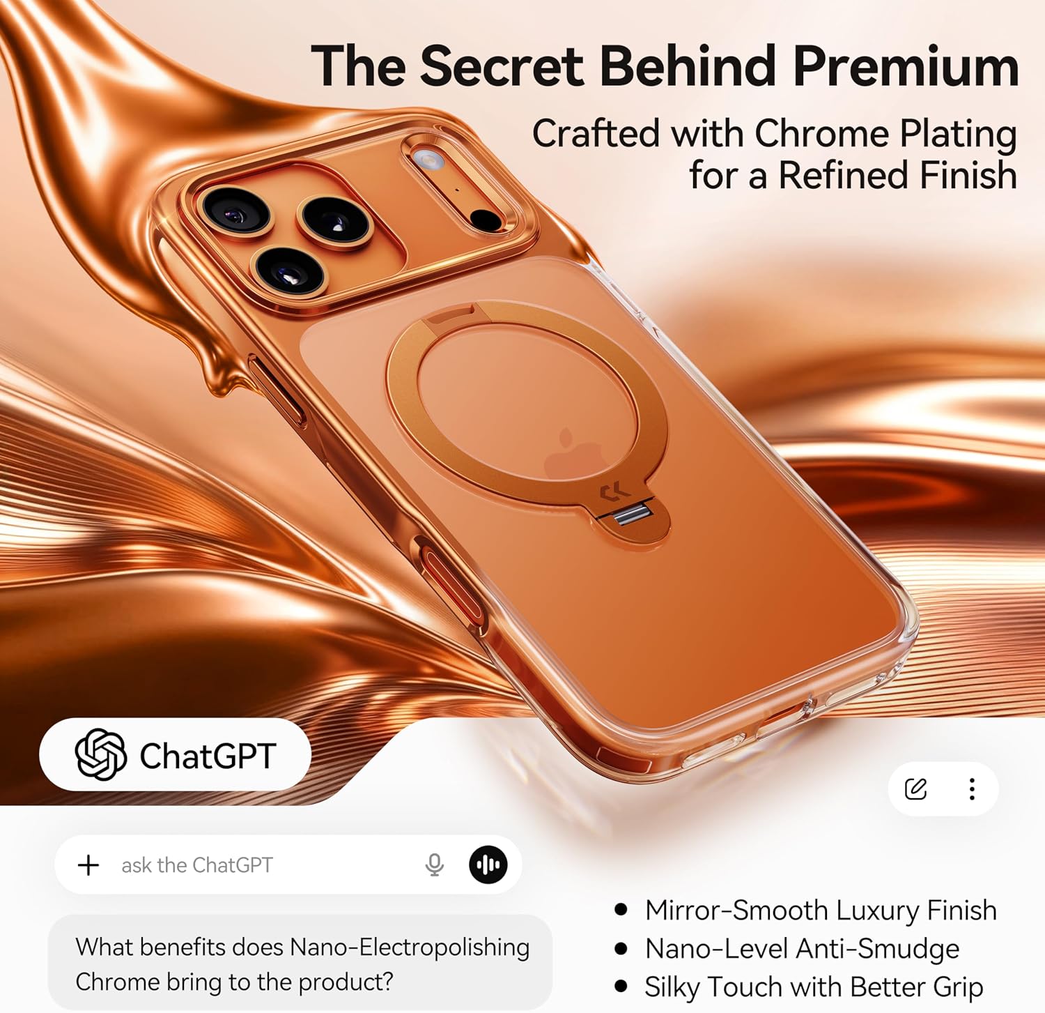 Detalle de CASEKOO iPhone 17 Pro Max slim magnetic case 6.9"