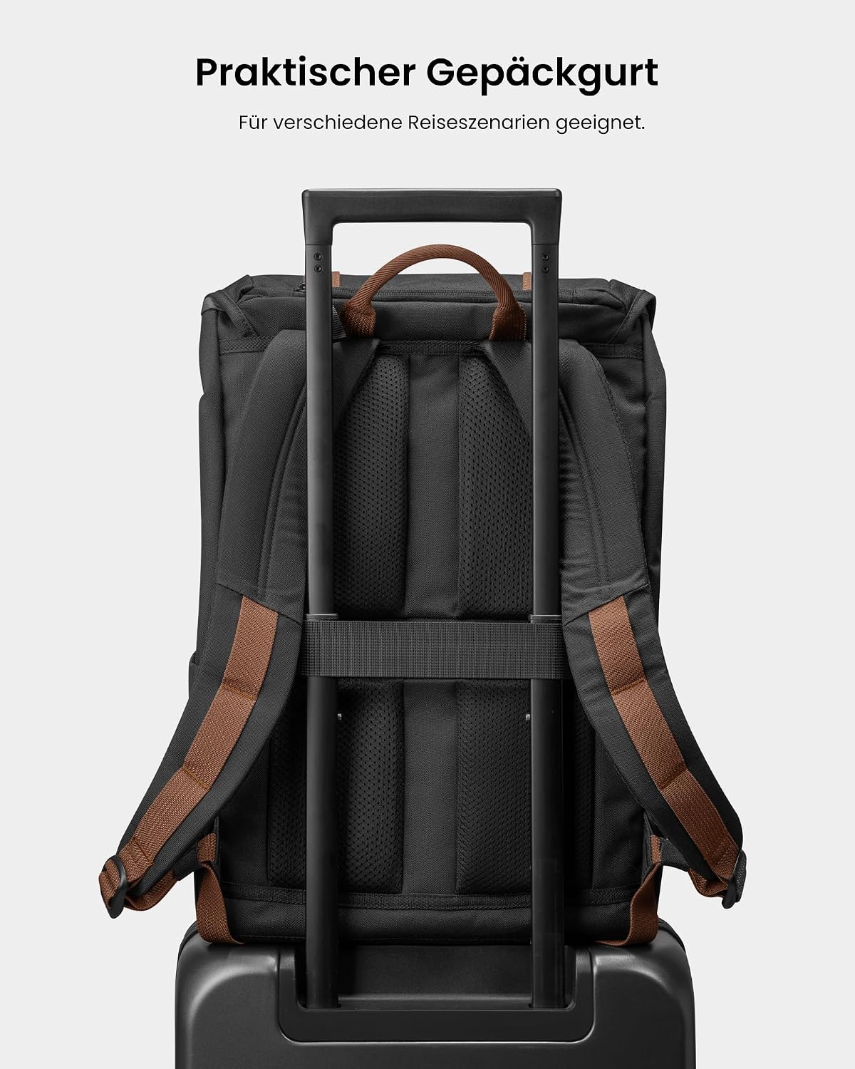 Thumbnail 6 de tomtoc VintPack-TA1 Laptop-Rucksack (22 Liter) Vintage Daypack für 13–15,6 Zoll, Schwarz
