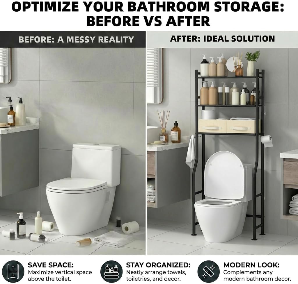 Thumbnail 6 de GloTika Over-Toilet Storage Cabinet, 64-Inch