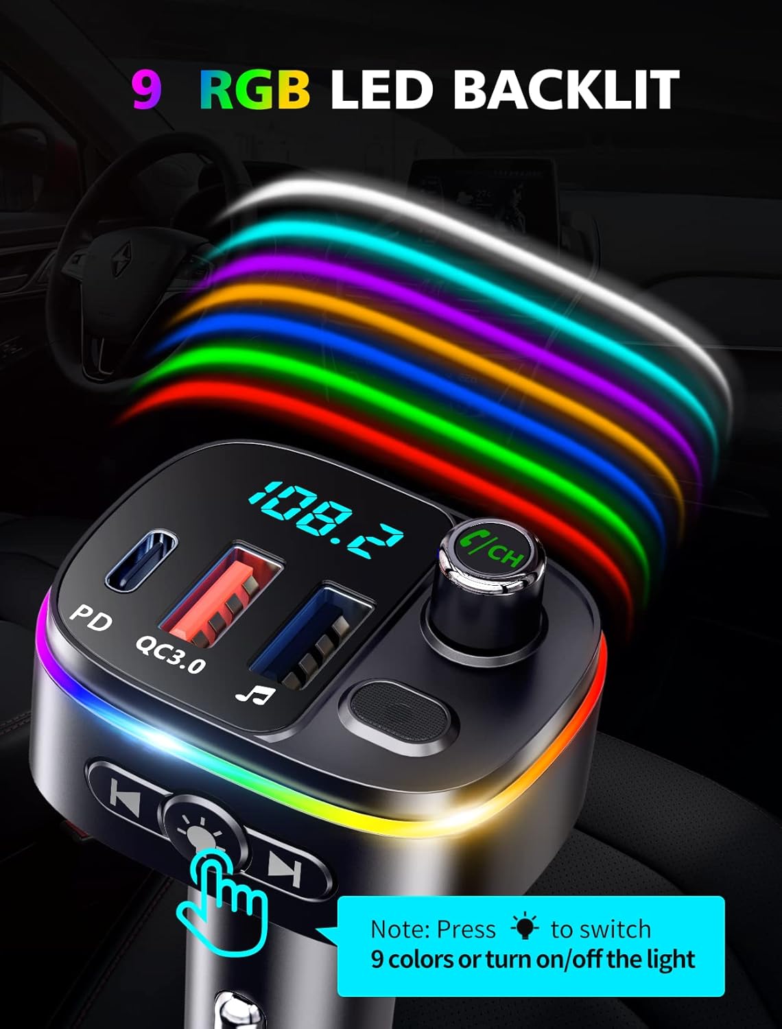 Detalle 2 de Mohard Bluetooth Car Adapter PD18W