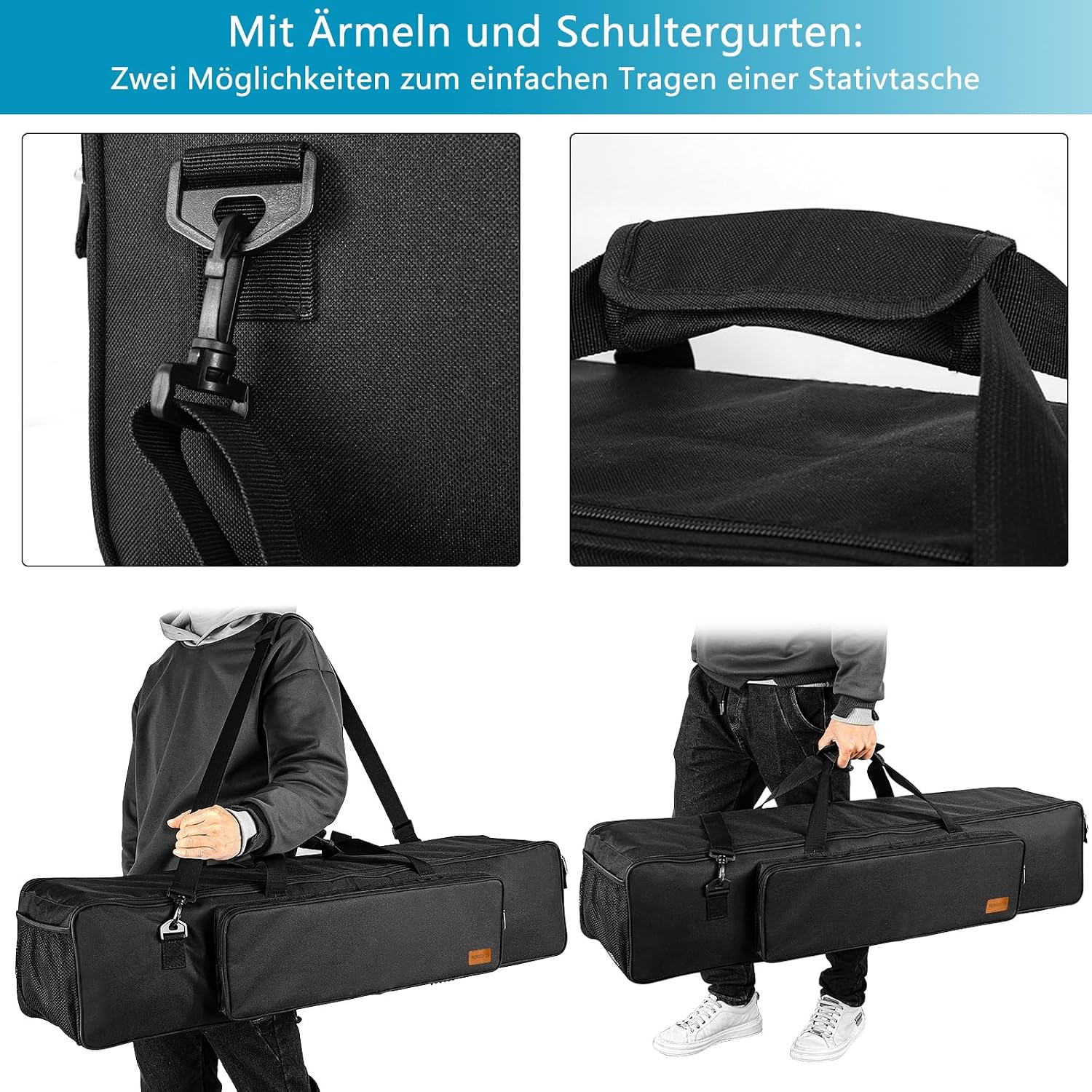 Thumbnail 3 de OUUTMEE Stativtasche 102x21x21 cm – strapazierfähige Nylon-Tasche mit Tragegriffen und Schultergurt