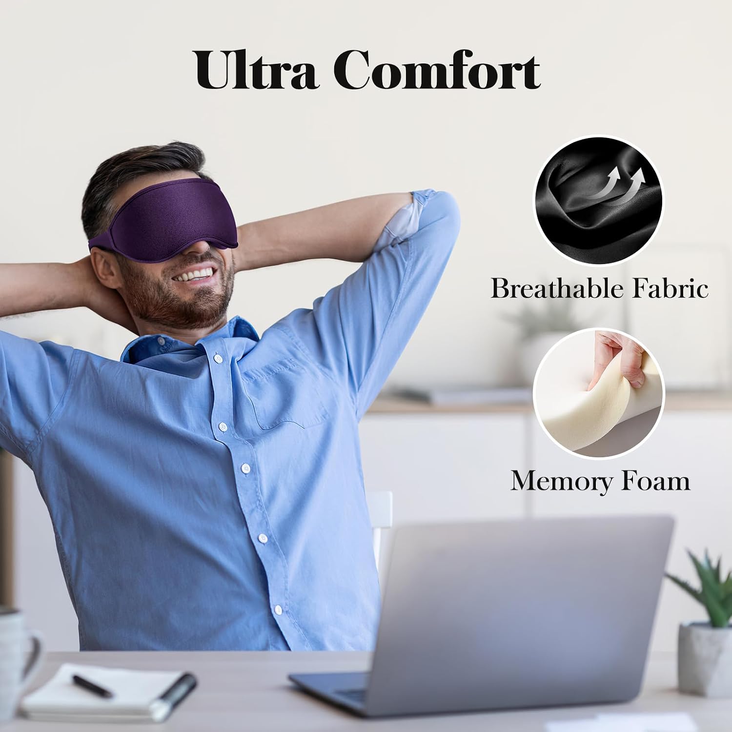 Detalle 2 de Fygrip 3D Eye Mask Pressure-Free Sleep Mask 😴