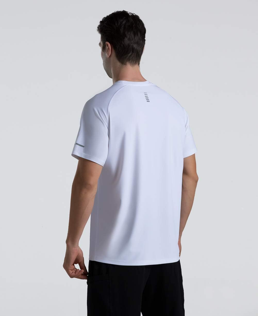Detalle de THE GYM PEOPLE Men's Ice Silk Sports T-Shirt, UPF 50+, Quick-Dry