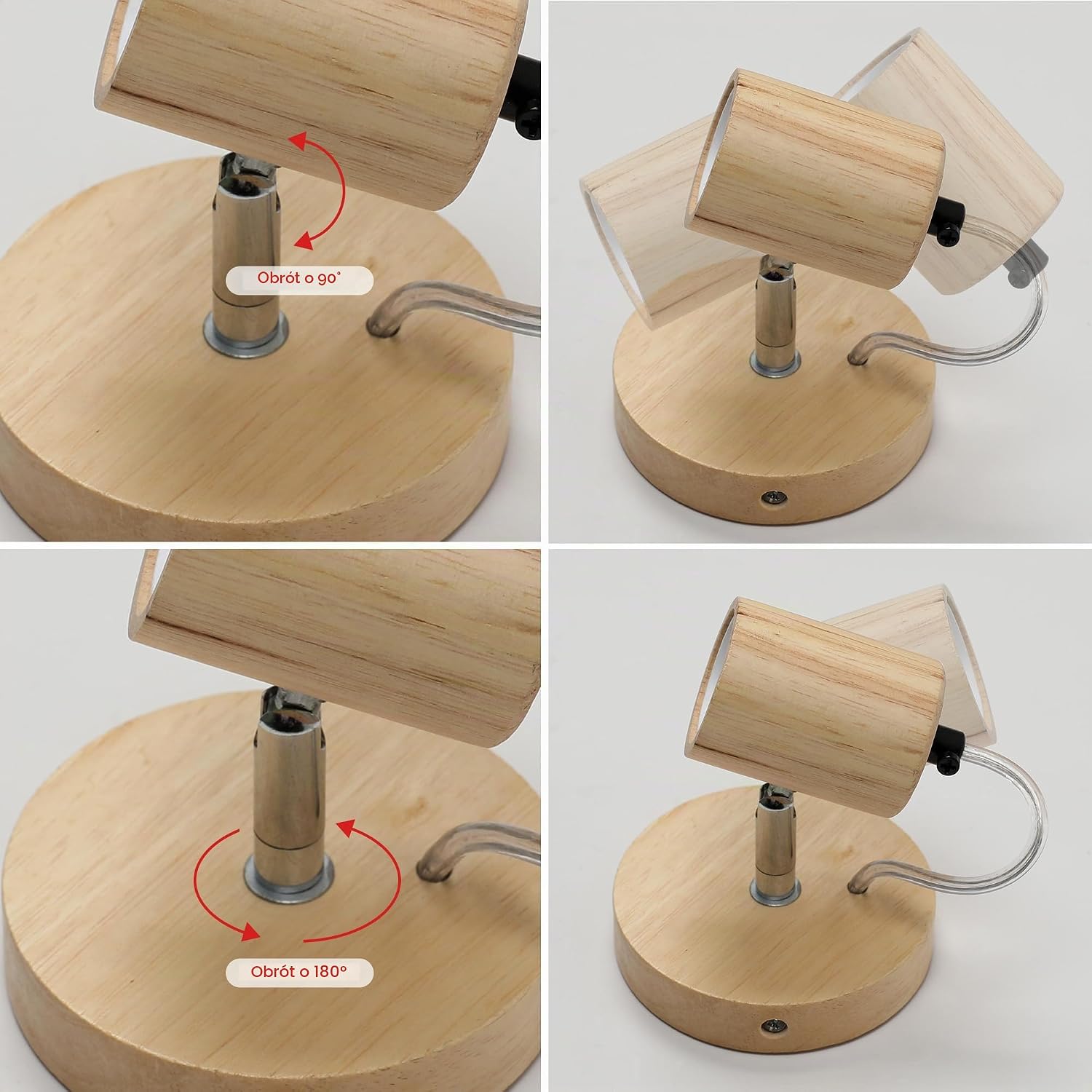 Detalle de Tealight WD-wall-01 – zestaw 2 kinkietów E27 z drewnem i żelazem
