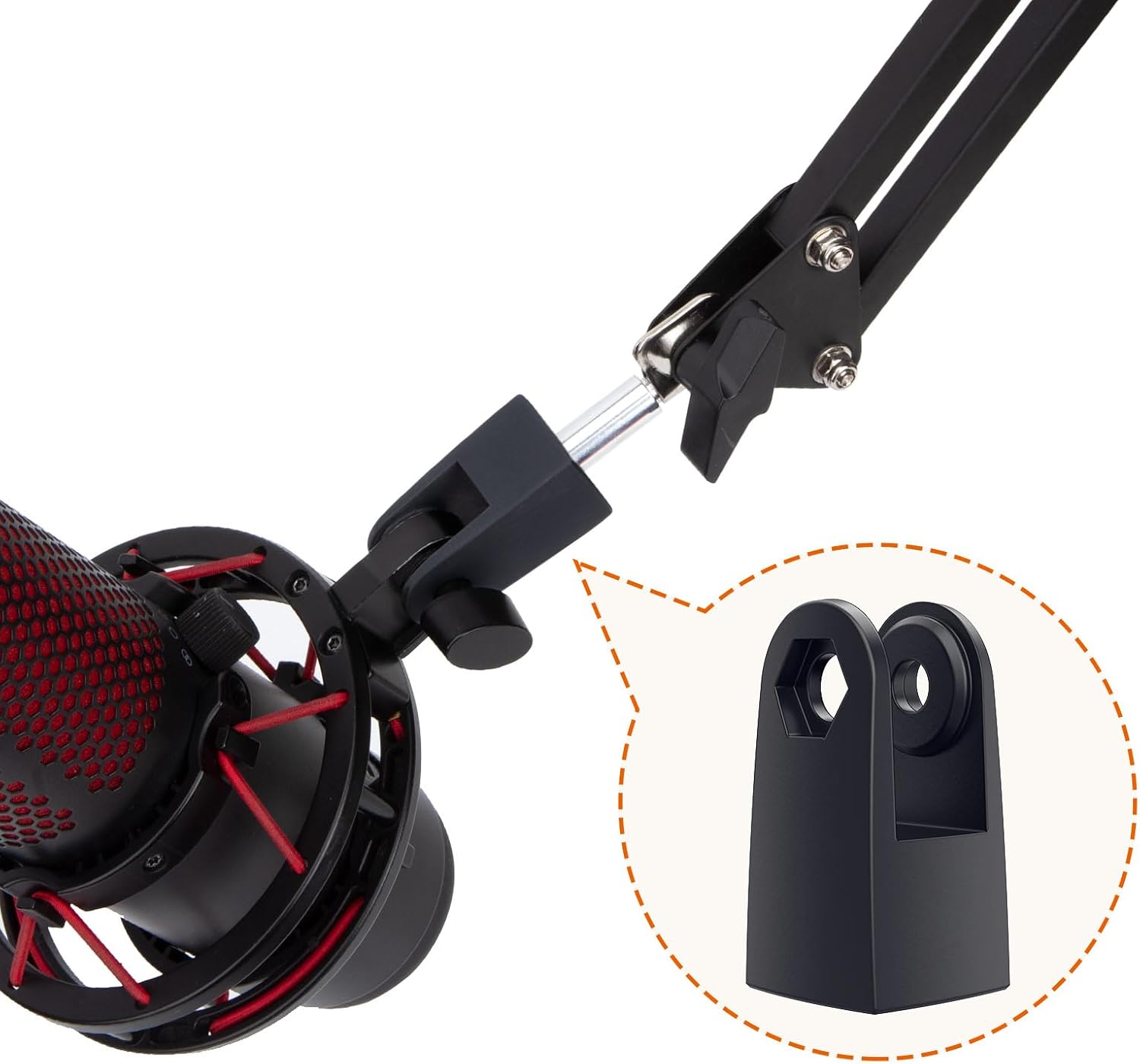 Detalle de SUNMON HyperX QuadCast Microphone Mount Adapter, 3/8-Inch Thread