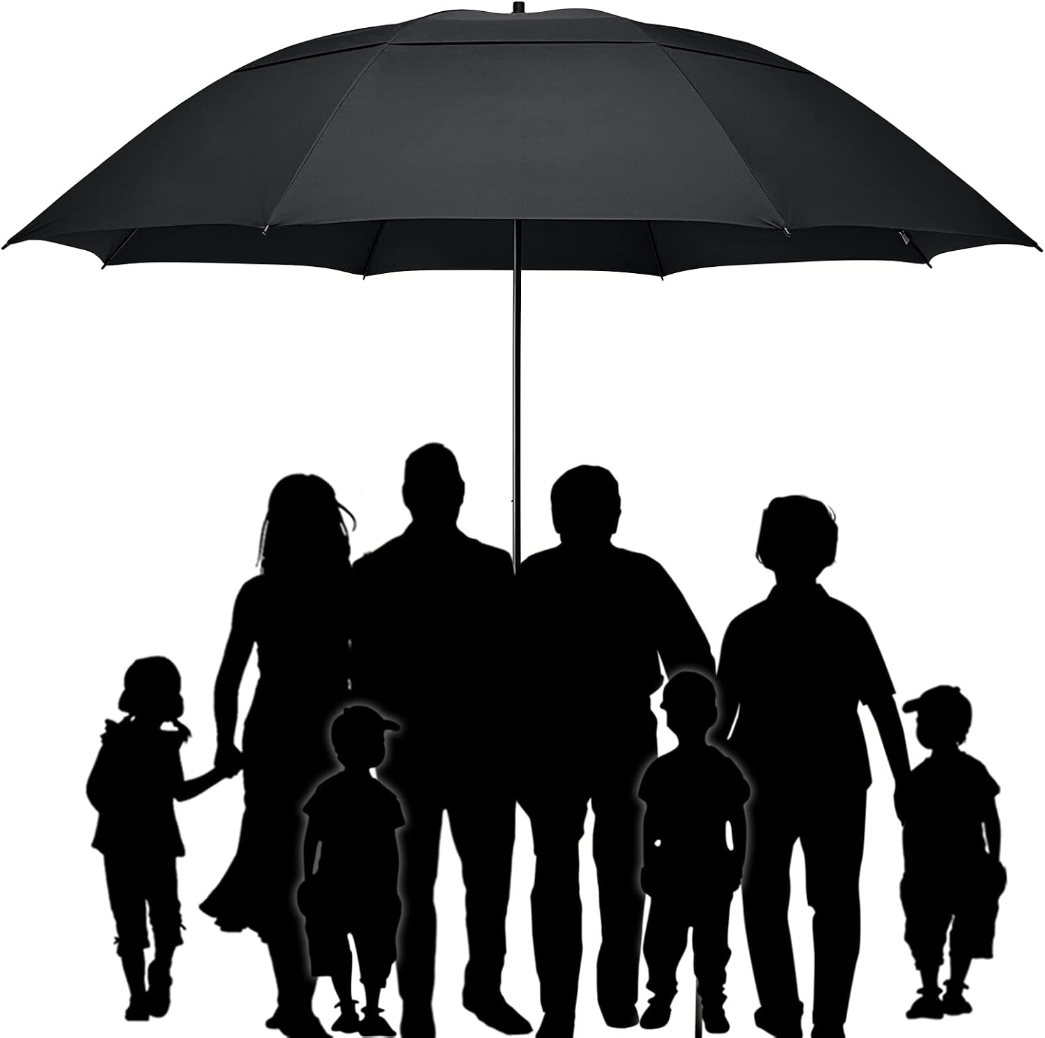Thumbnail 6 de G4Free XXL Regenschirm Groß – Doppeldach, Windfest, Automatik, 140–183 cm Überdachung