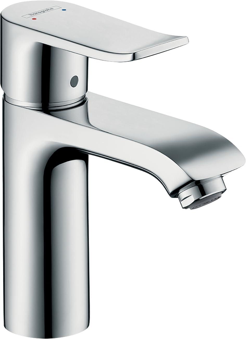 Detalle 2 de hansgrohe Metris 100 jednouchwytowa bateria umywalkowa, chrom, Push-Open i EcoSmart