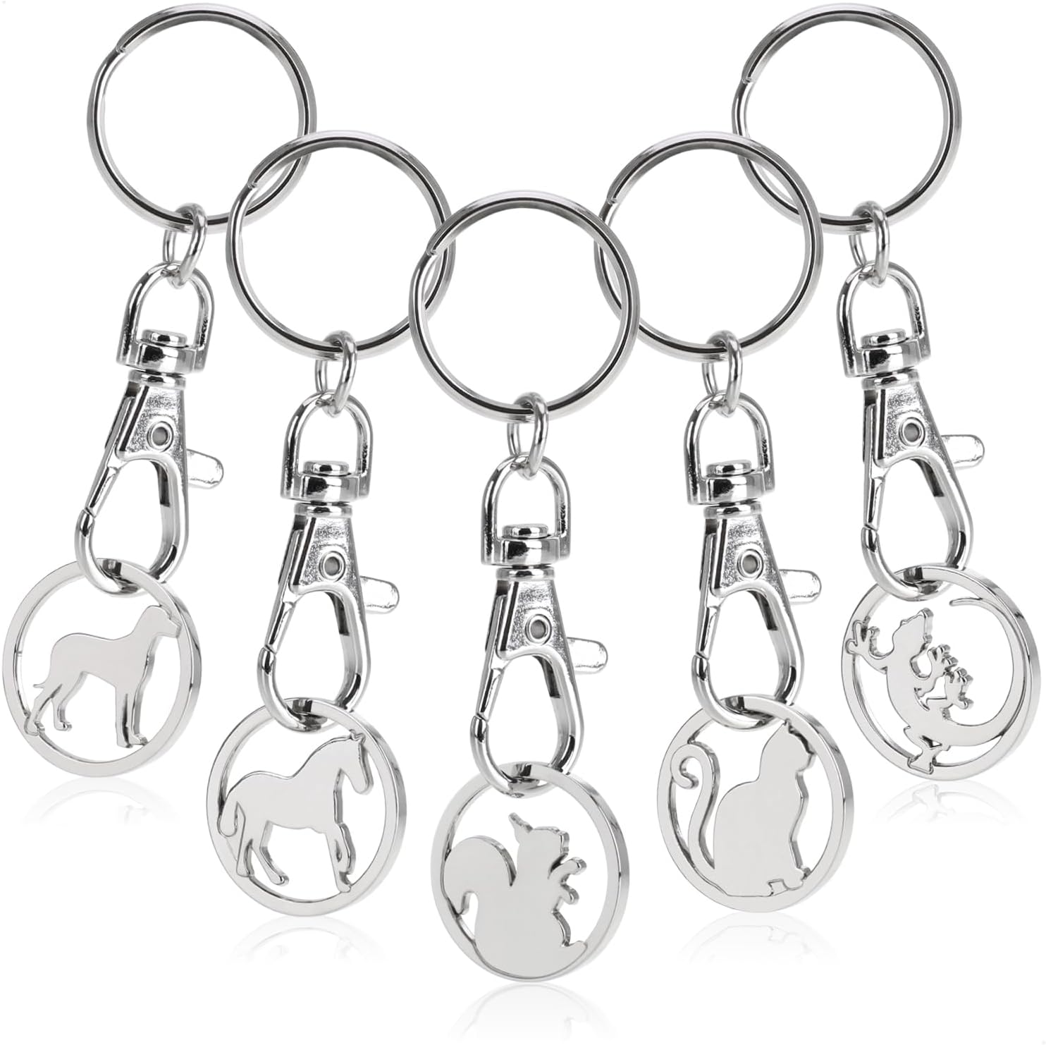 Detalle de com-four® Porte-clés métal 7,5 cm 🔑