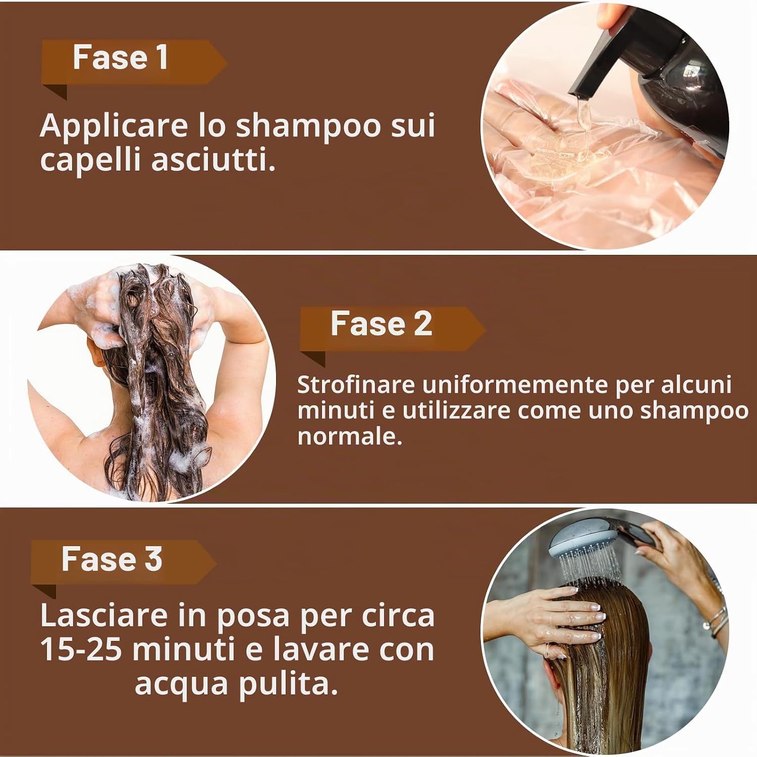 Thumbnail 3 de RILSIC Shampoo Colorante 3-in-1 da 500ML per Capelli Bianchi – Castano