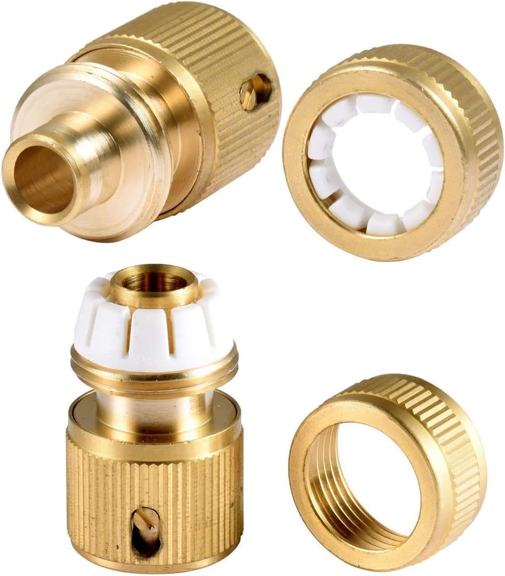 Thumbnail 2 de Wzzy Gurden Messing Y-Stück Abzweig-Satz für 13 mm/15 mm Wasserschläuche – Hozelock- und Gardena-kompatibel