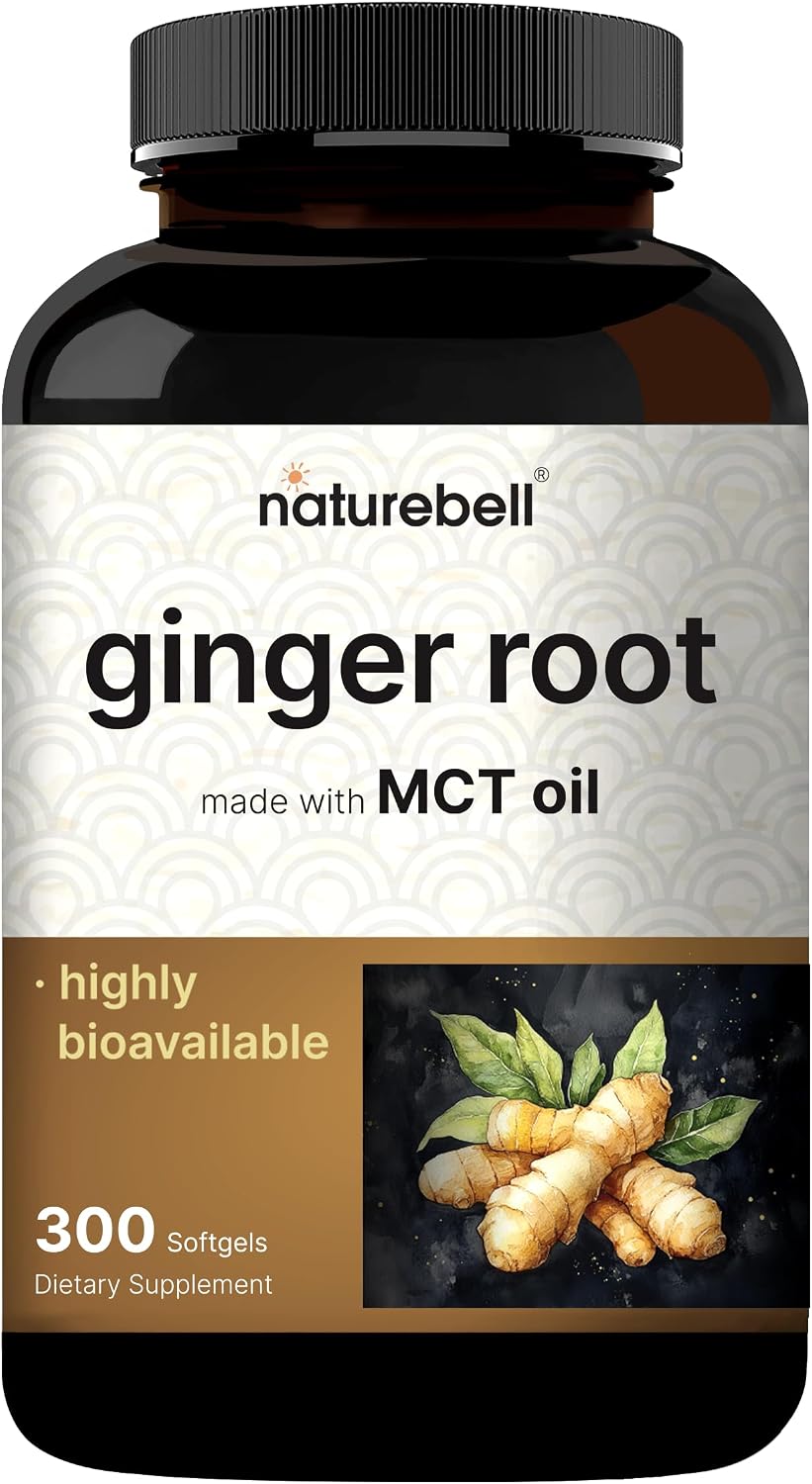 Detalle de NatureBell Ginger Supplement, 300 Softgels