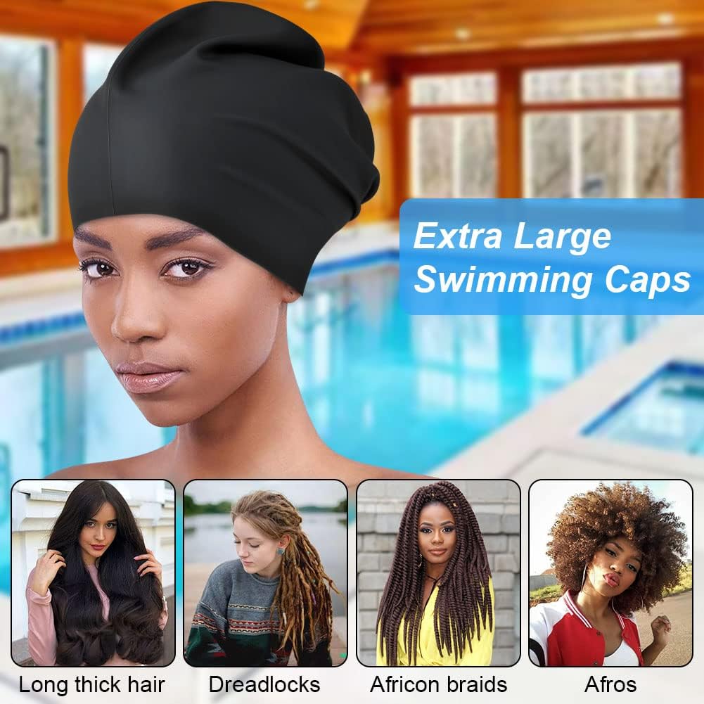 Detalle de AMFUN Silicone swim cap with ear covers