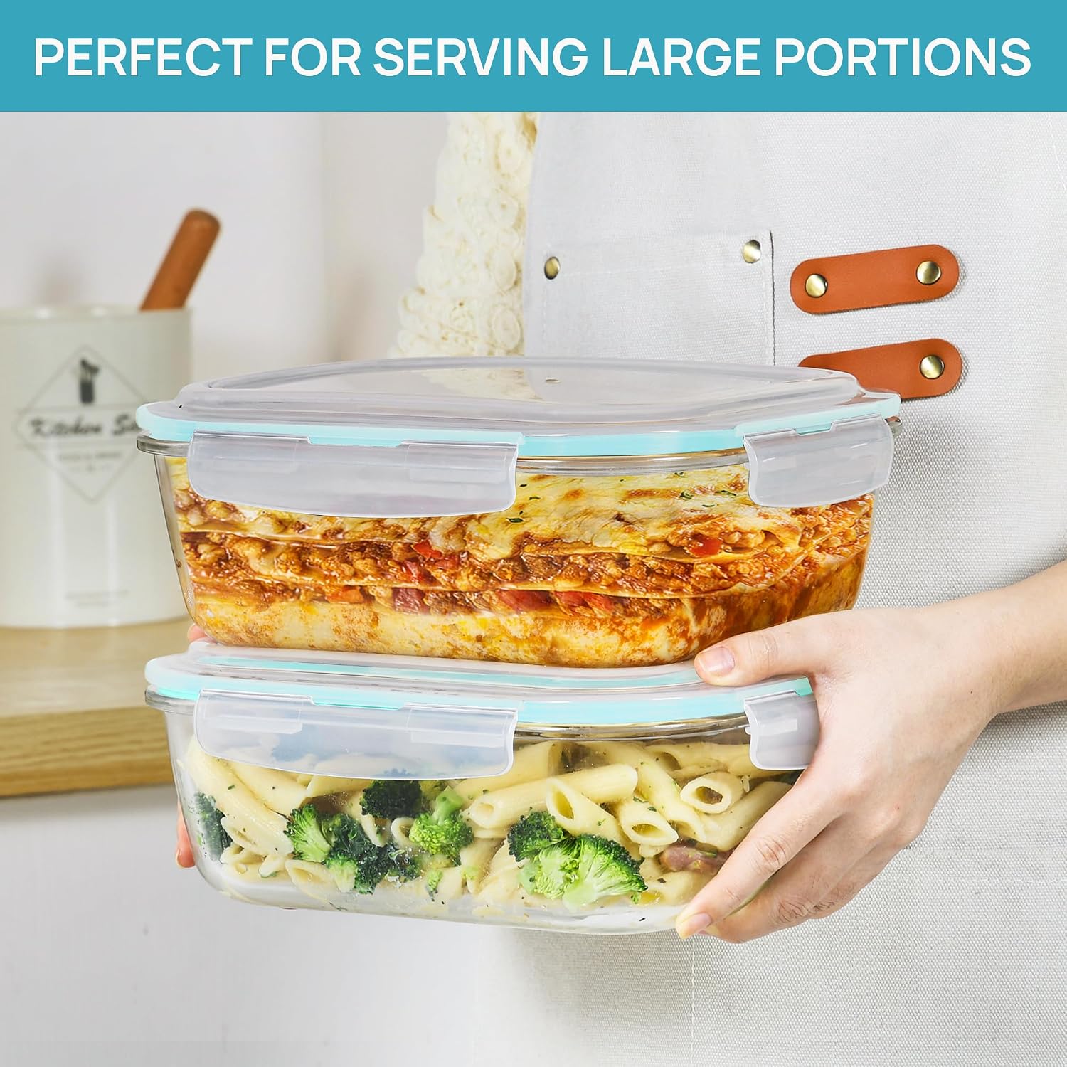 Thumbnail 3 de Vtopmart Glass Food Storage Containers 2260ml