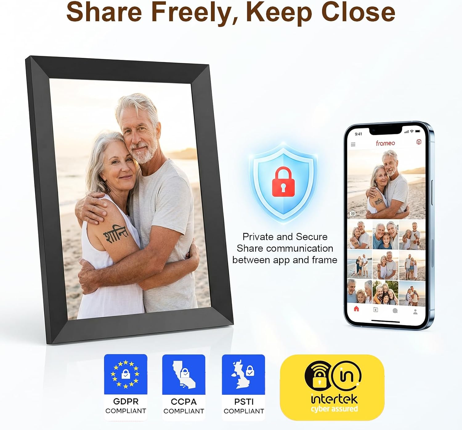 Thumbnail 6 de Frameo 10.1 Inch WiFi Digital Picture Frame with 1280x800 IPS Touch Screen