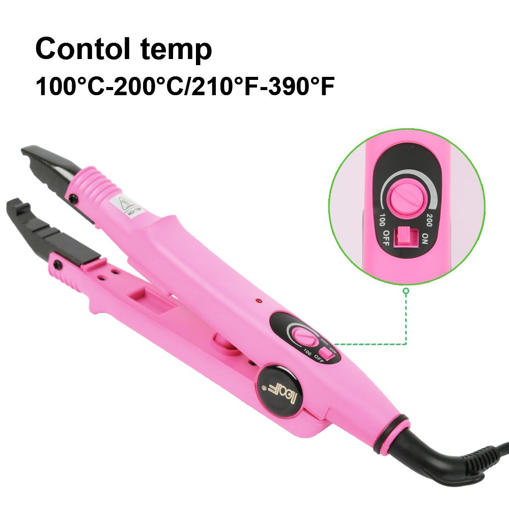 Thumbnail 4 de HAUSPROFI Profi Wärmezange für Haar-Extensions (Rosa) – zum Andrücken, Trennen und Ausrichten