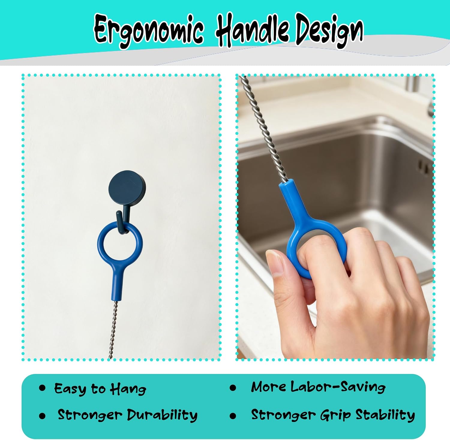 Thumbnail 4 de Straw Cleaner Brush Set (2 Pack) – Extra-Long 12inch & 10inch Stainless Steel Straw Brushes for Reusable Bottles and Tumblers