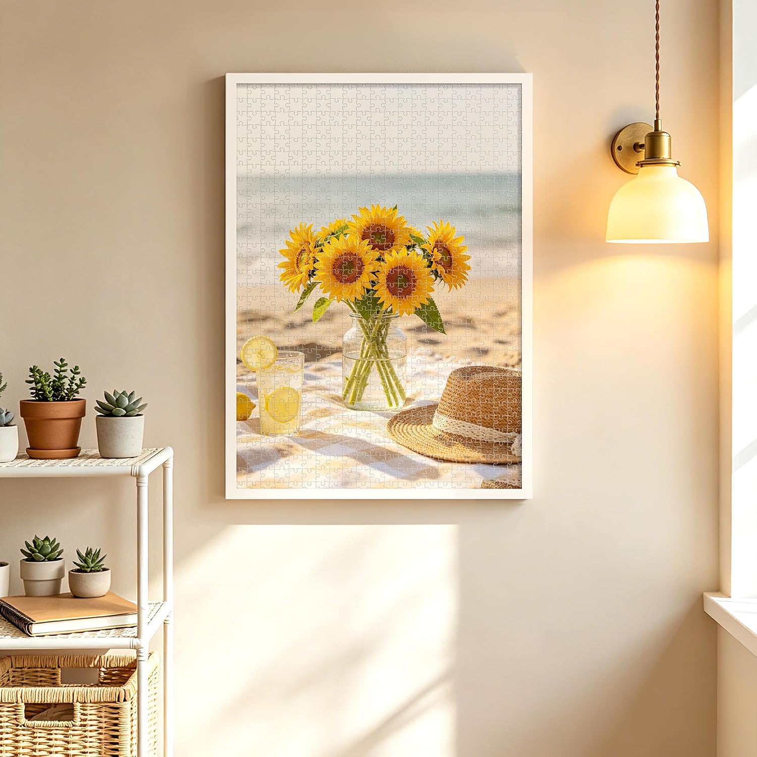 Detalle de upsimples 50x70cm Puzzle Frame, White Wall Frame for 1,000-Piece Puzzles