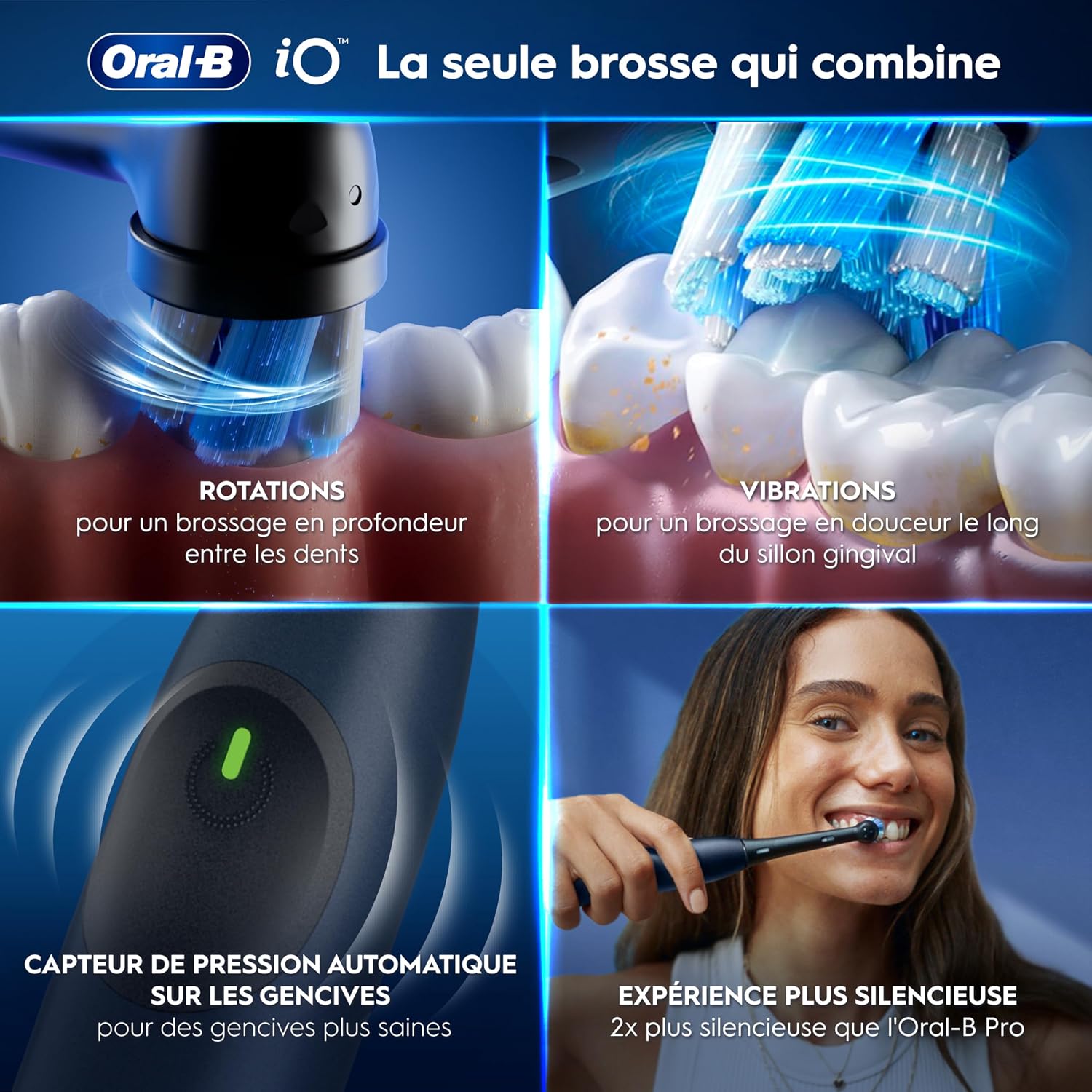 Detalle 2 de Oral-B iO 2 Brosse Dents Électrique Bleue