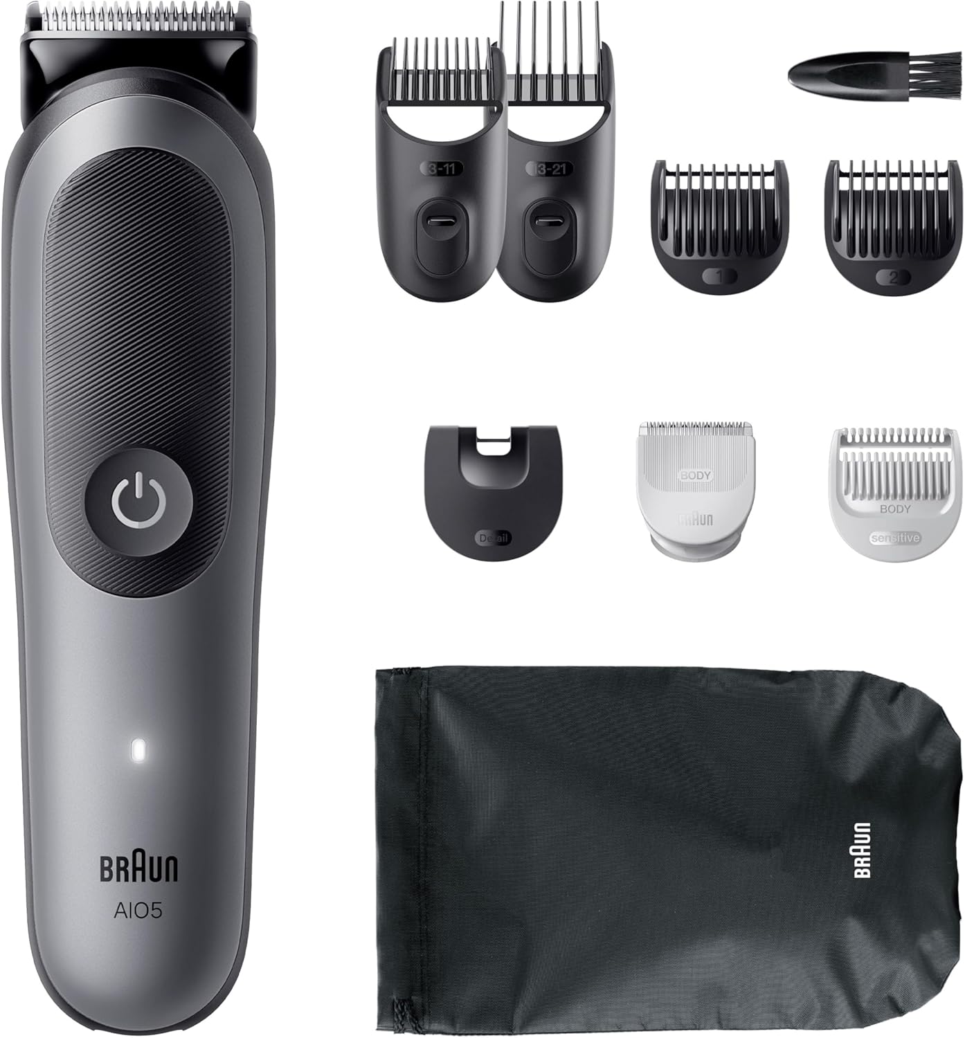 Detalle 2 de Braun Rifinitore All-in-One Series 5 9in1 AI5545: rifinitura barba, capelli e corpo