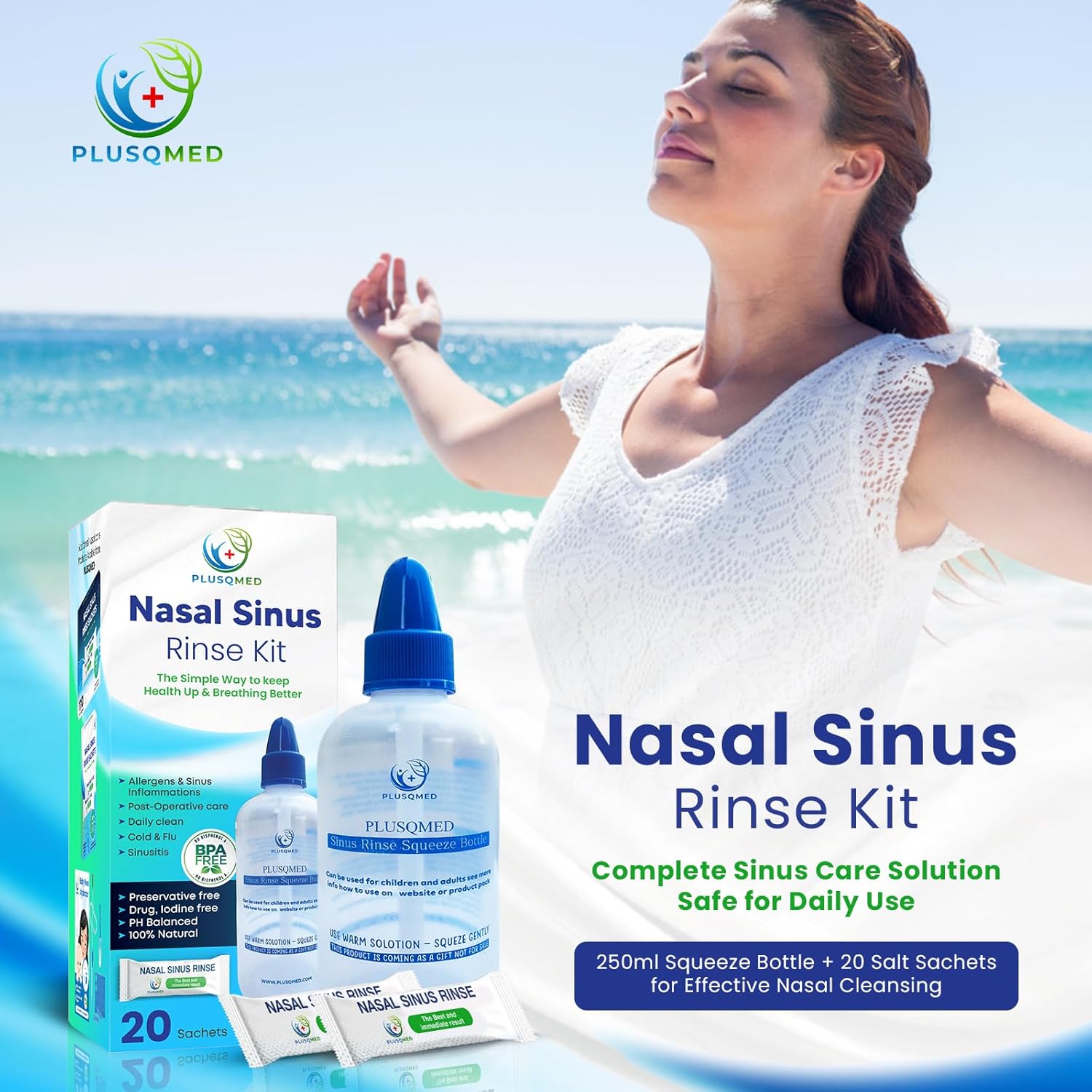 Detalle 2 de PLUSQMED Sinus Rinse Kit 250 ml