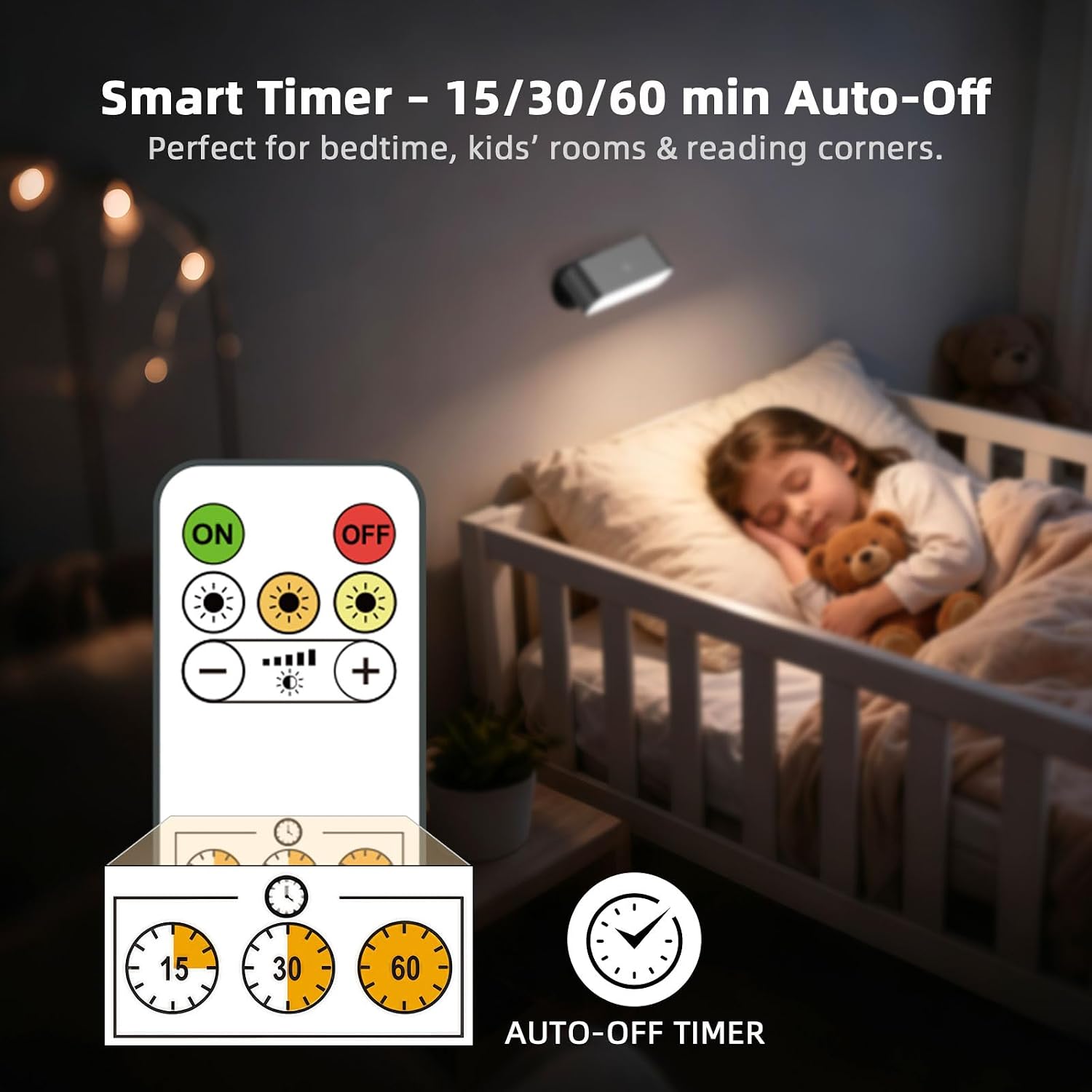 Detalle 2 de Alinana LED Akku Wandleuchte Innen – 2er Pack, kabellos, Touch- und Fernbedienung, 3 Farben dimmbar und 360° drehbar