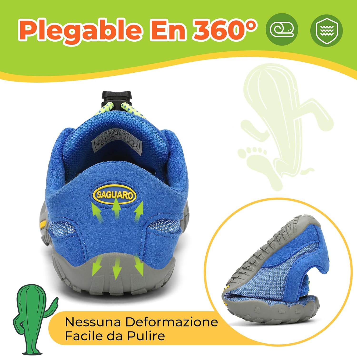 Detalle 2 de SAGUARO barefoot bambini traspiranti Gr. 24-36
