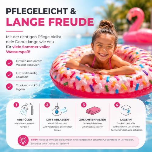 Detalle 2 de Aufblasbarer Schwimmring Streusel Ø 120 cm von TK Gruppe Timo Klingler – Donut-Streusel Design