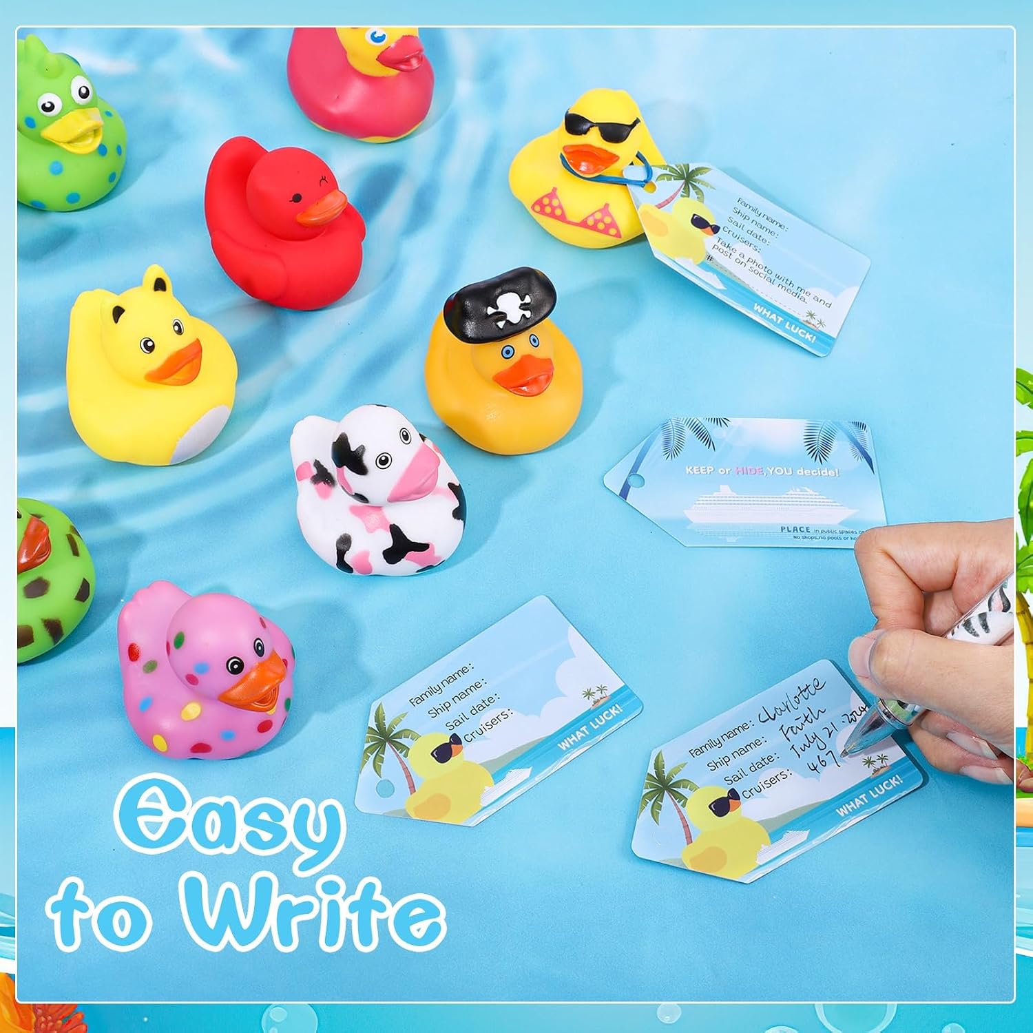Detalle de 100Pcs Cruise Ducks Tag Kit 🦆