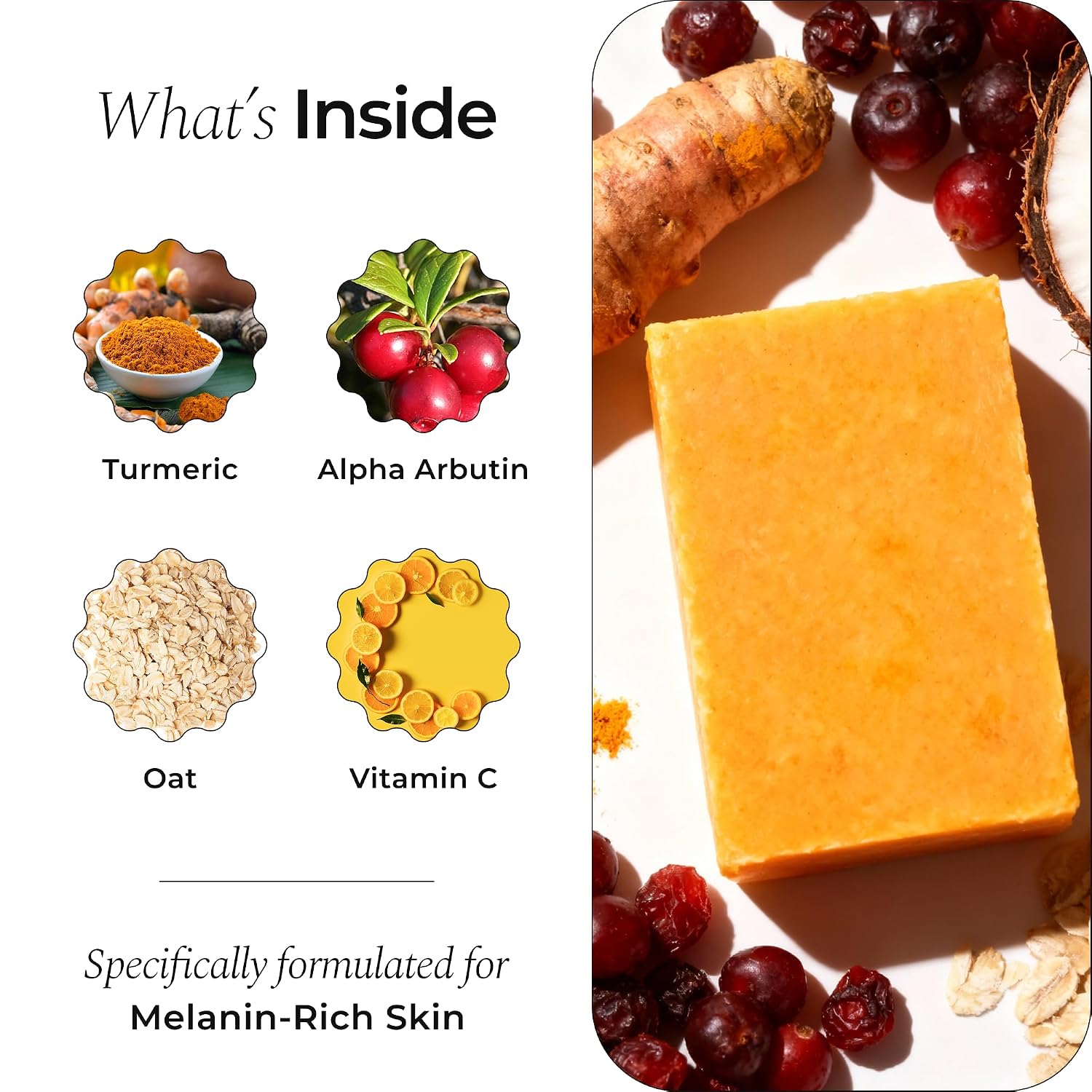 Detalle 2 de Glo Melanin Turmeric Soap for Dark Spots