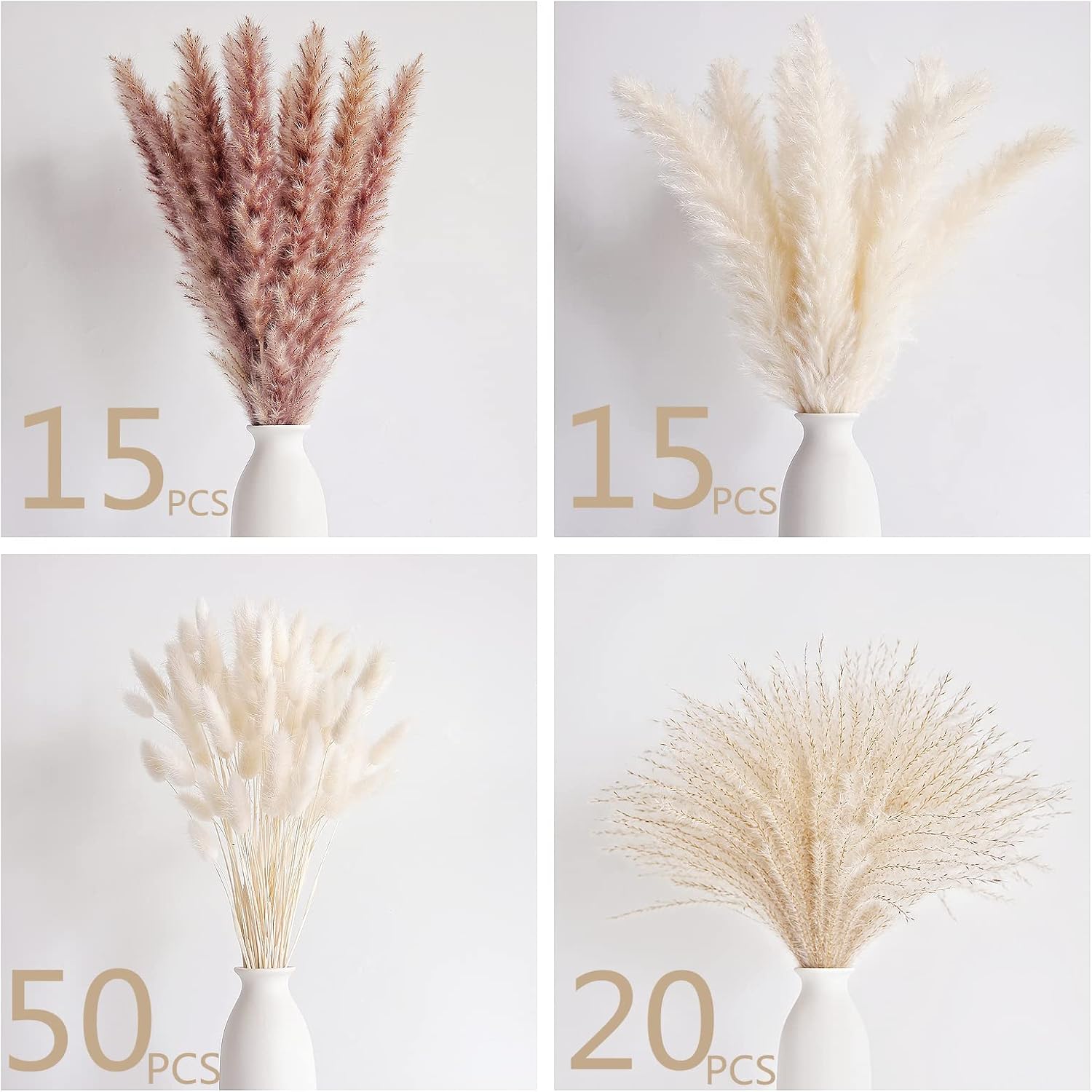 Detalle 2 de Dried Pampas Grass Decor, 17-Inch
