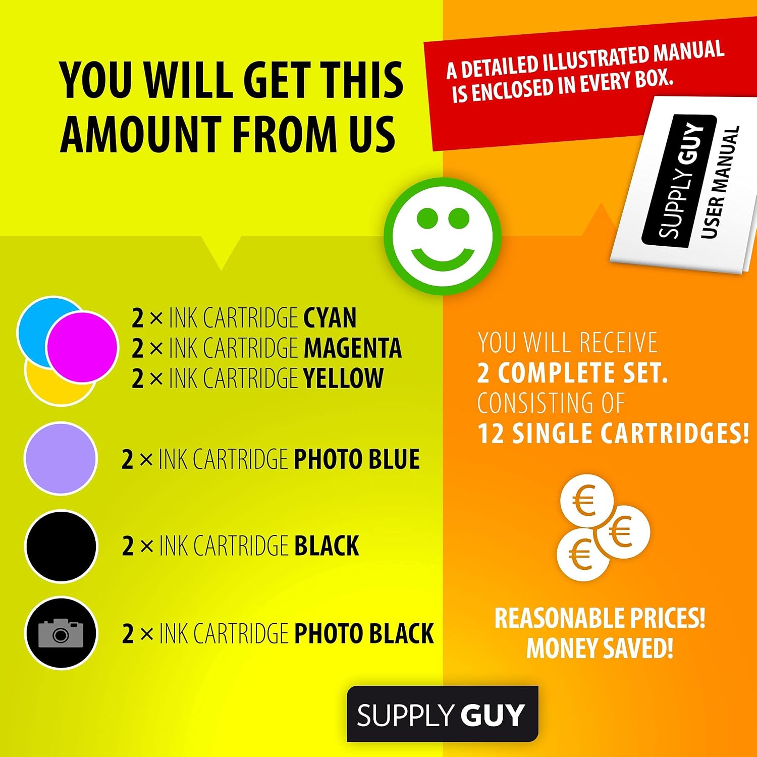 Thumbnail 2 de Supply Guy 580XXL / 581XXL Printer Cartridges — Multi-Pack for Canon Pixma TS8350/TS8350a and TS8100/TS8200 Series