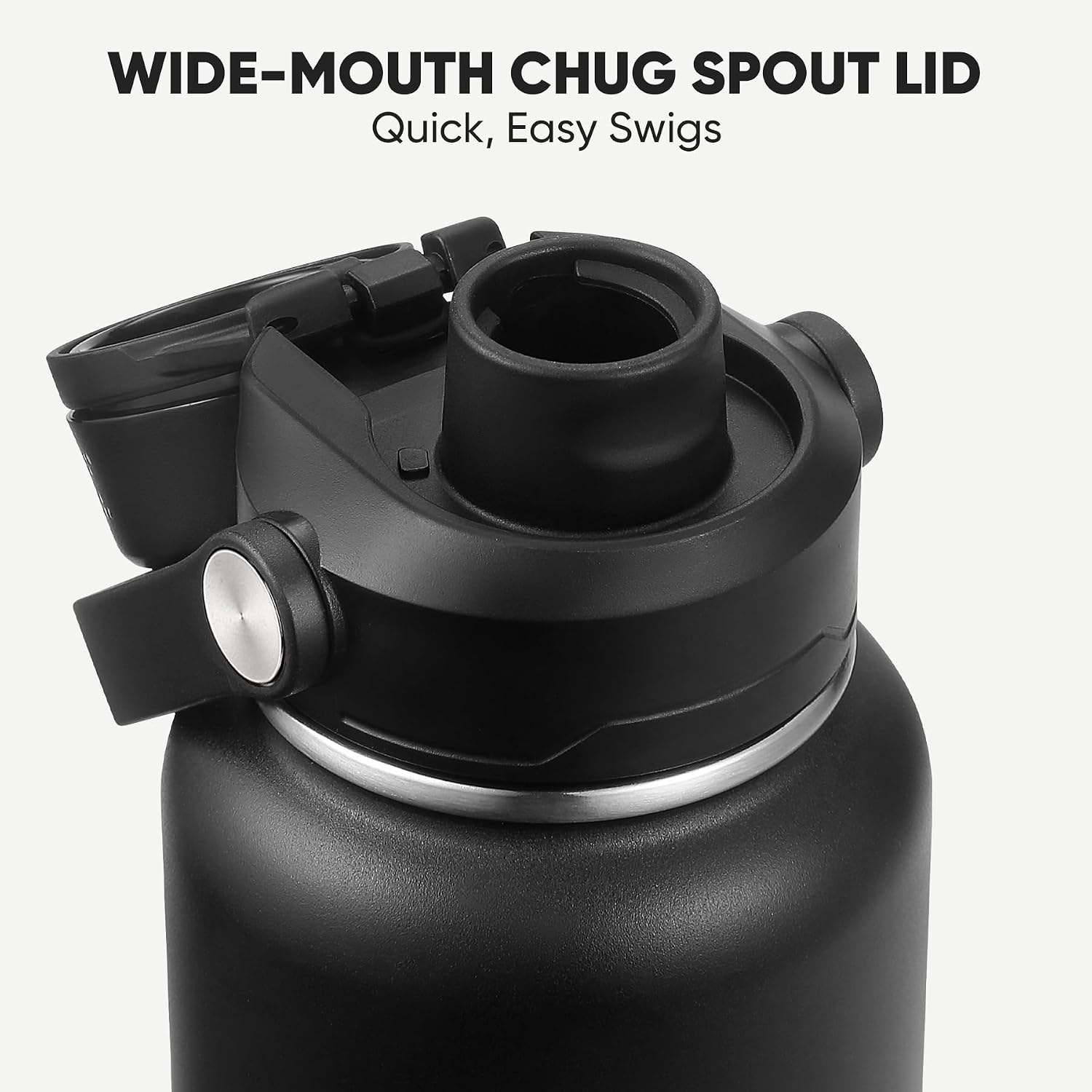 Thumbnail 4 de CIVAGO Insulated Bottle with 2 Lids, 32 oz Stainless Steel Water Bottle