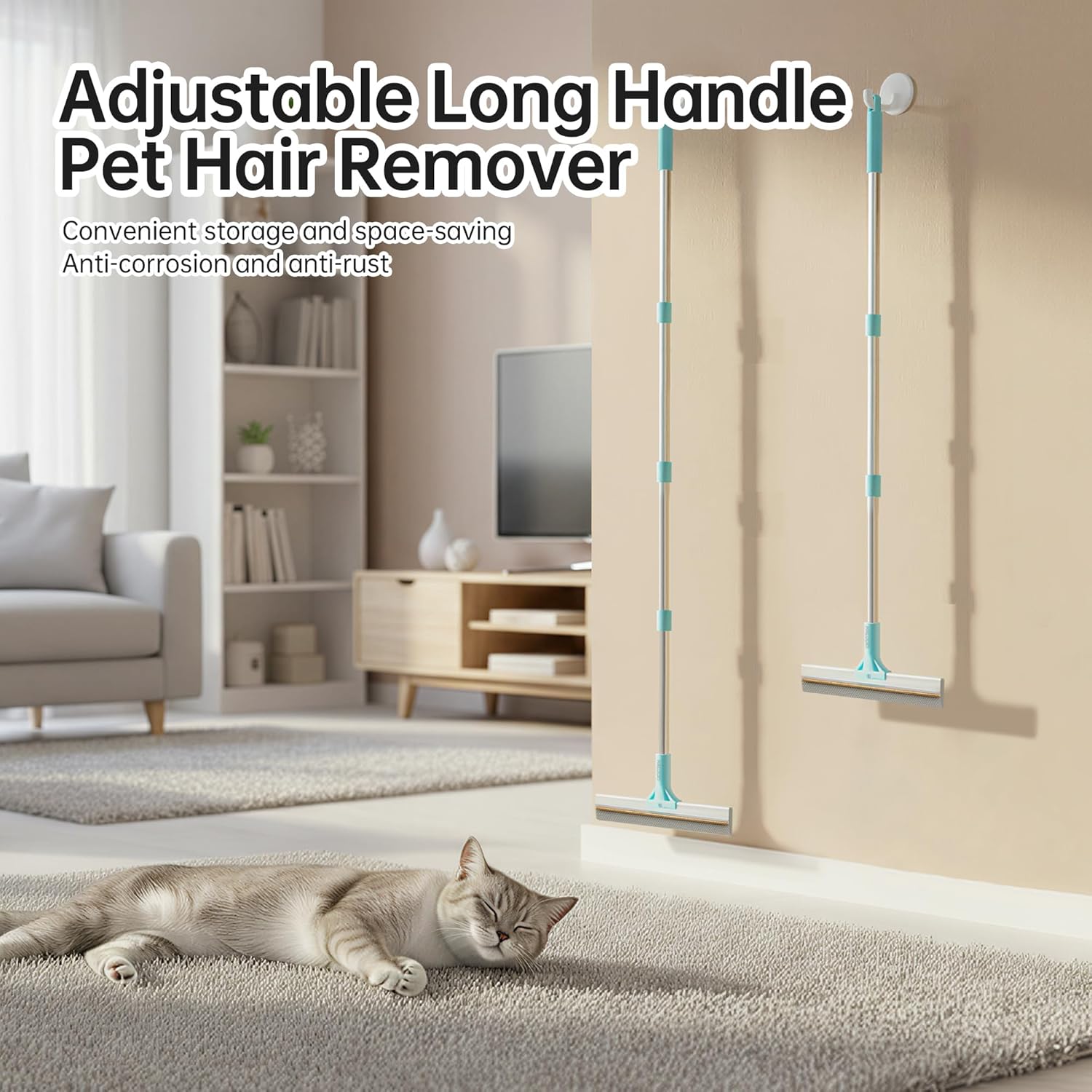 Thumbnail 6 de Halucky Carpet Rake 63" for Pet Hair