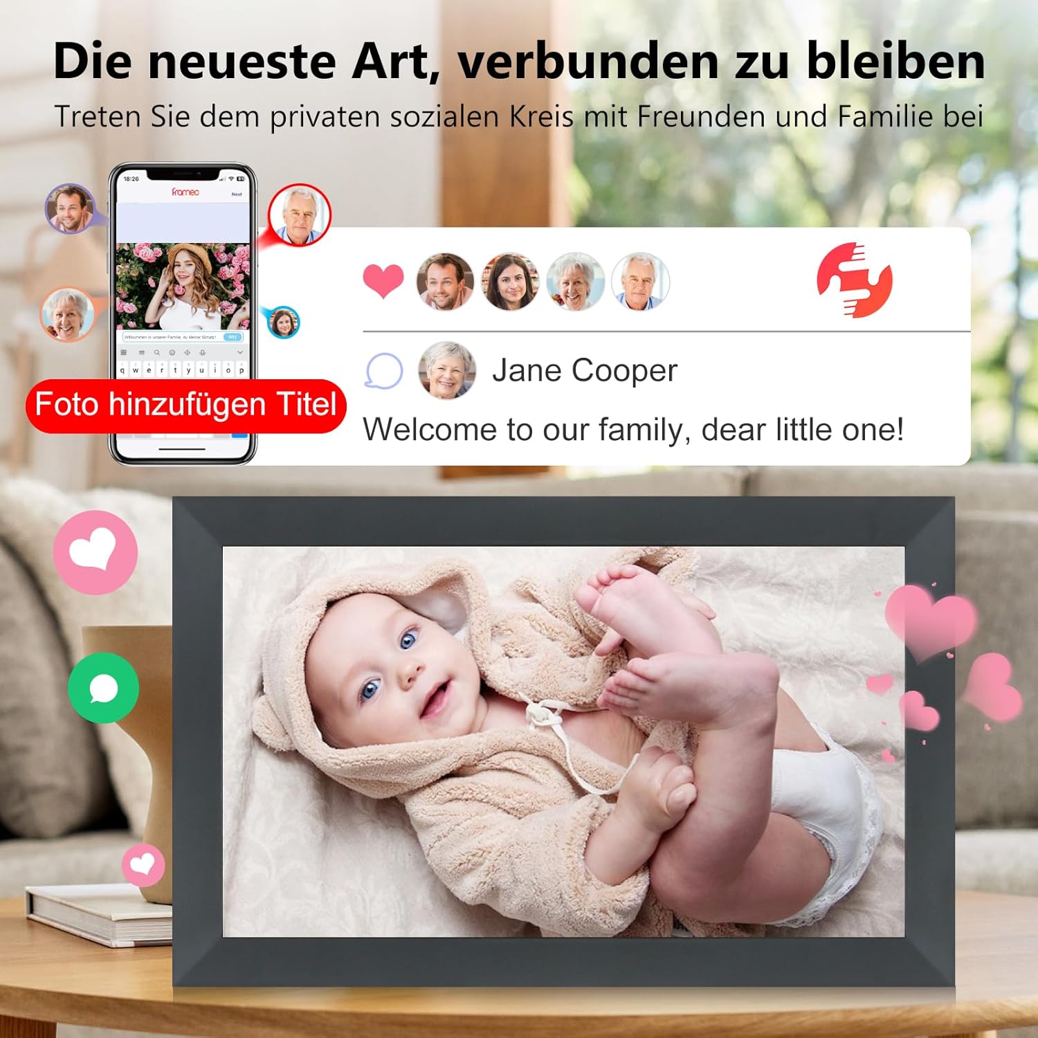 Thumbnail 5 de Frameo Digital Photo Frame 15,6" Full‑HD Bilderrahmen