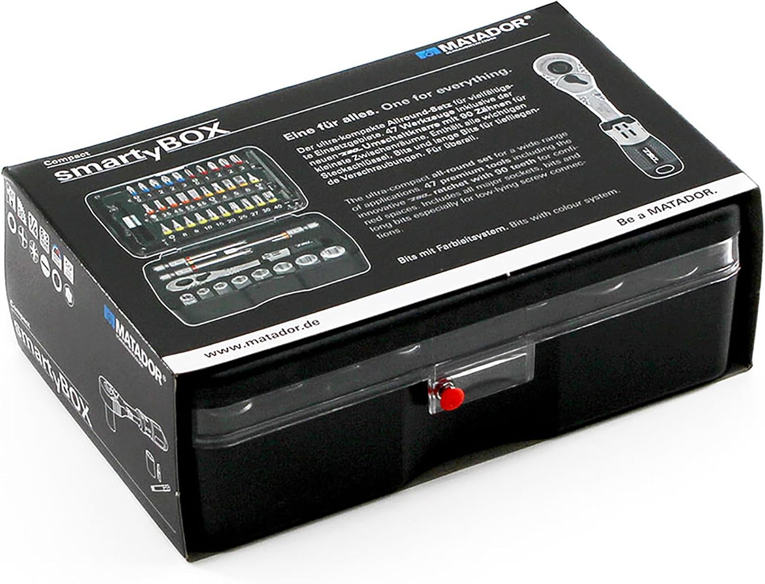 Thumbnail 3 de MATADOR smartyBOX S0 compact 21550001 – zestaw bitów i nasadek 1/4", 47 elementów