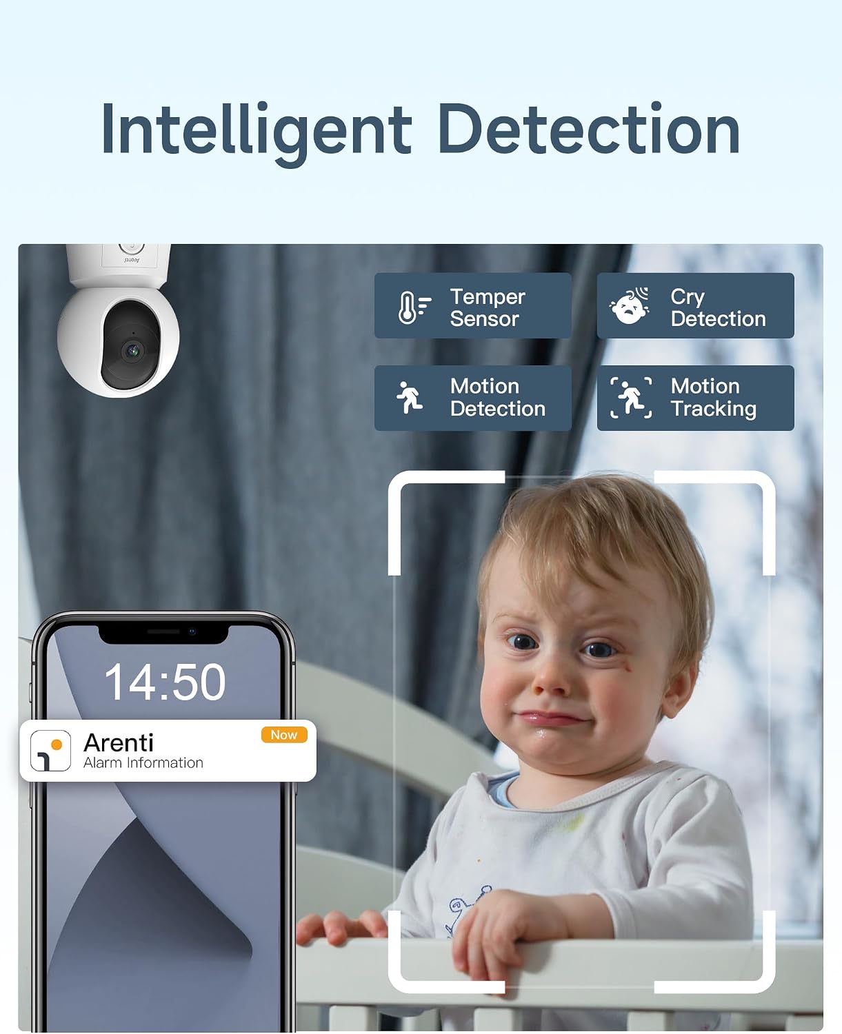 Thumbnail 4 de ARENTI Babyphone 5" Display — 1080p Kamera